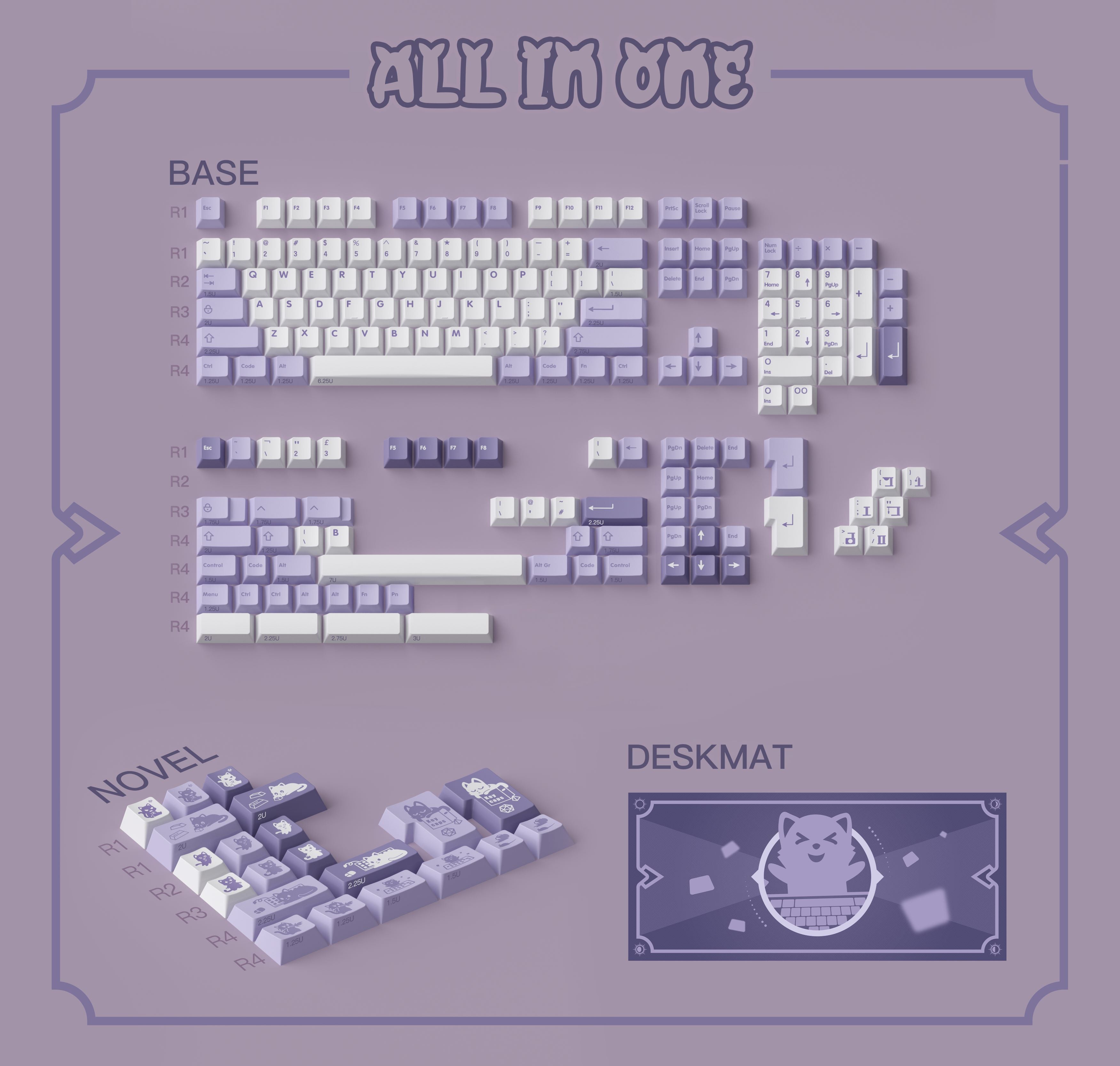 (Group Buy) Zero-G Studio x DMK PBT "Arrogant Cat" Keycaps