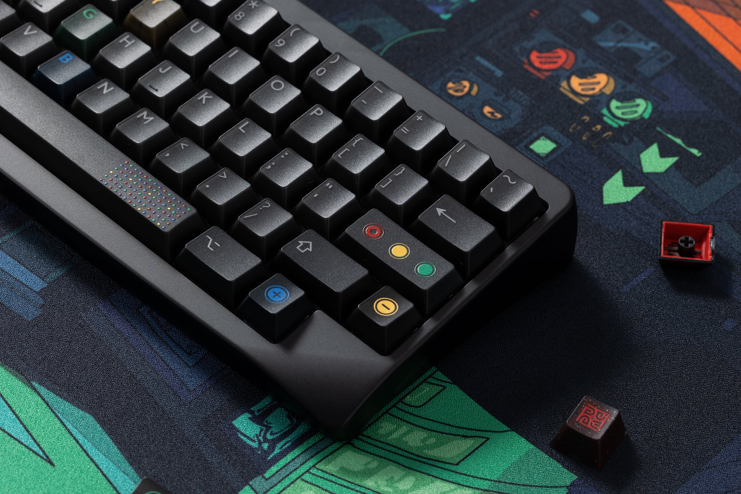 (In Stock) PBTfans Retro Dark Lights R2 Keycaps