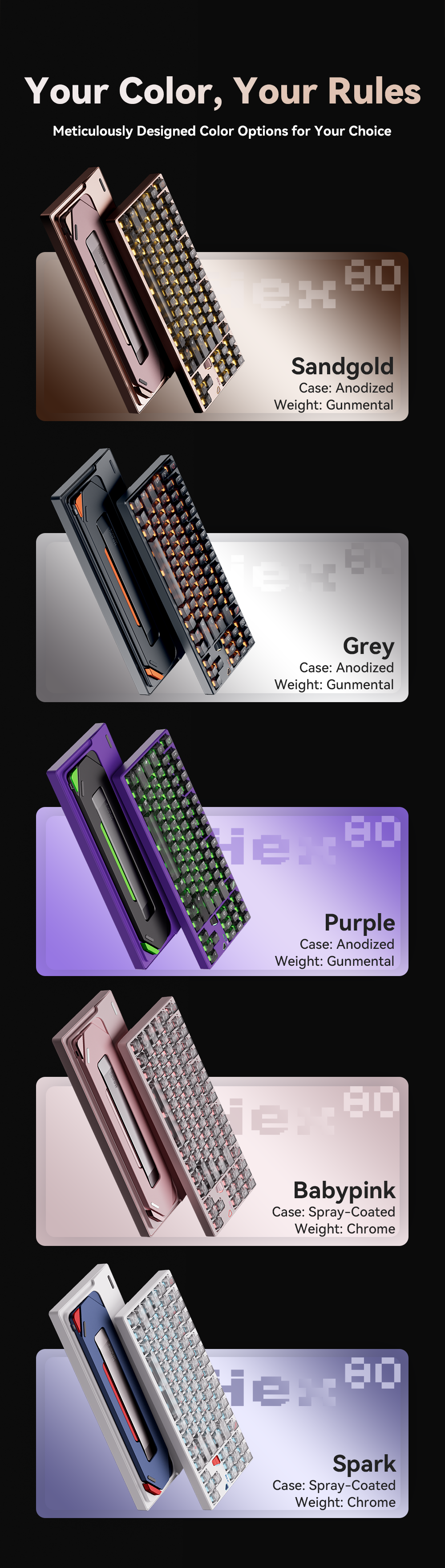 (Pre Order) Hex80 Hall Effect Custom Keyboard