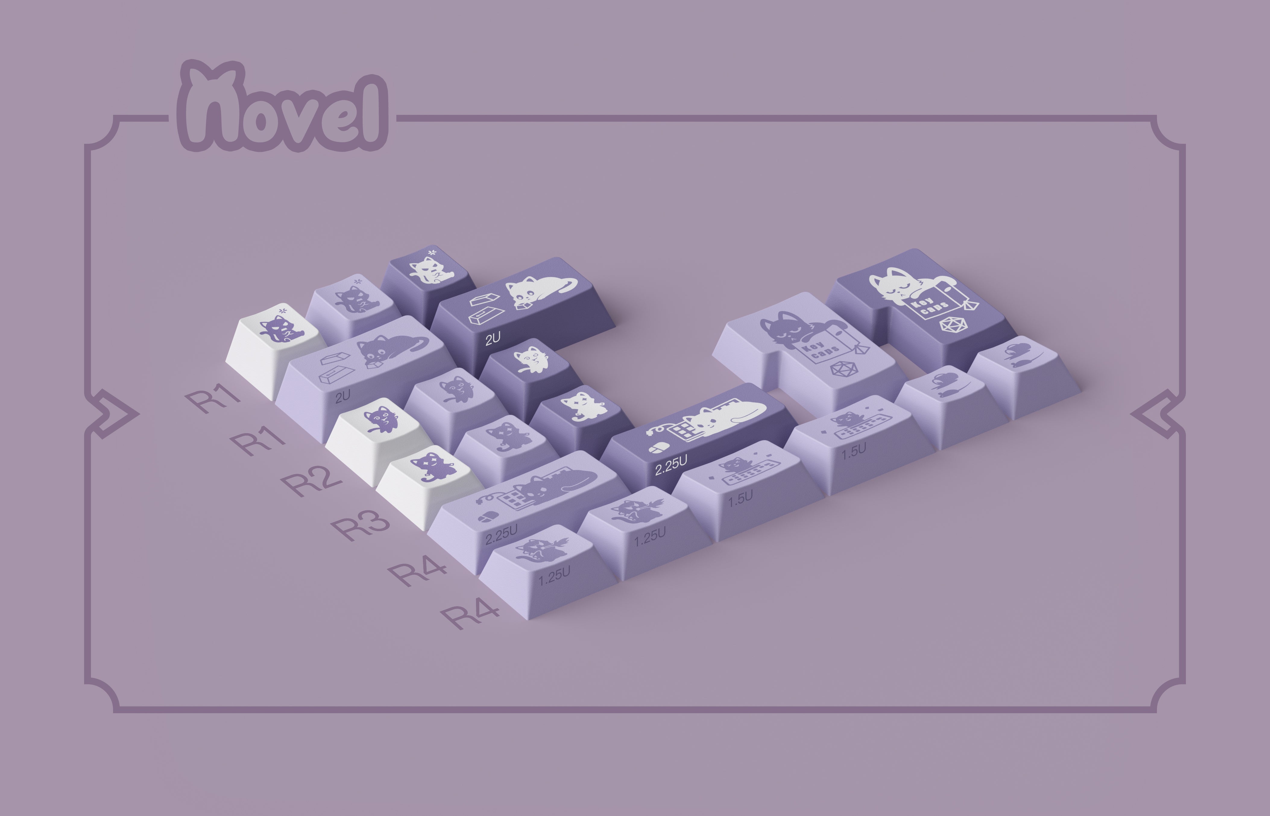(Group Buy) Zero-G Studio x DMK PBT "Arrogant Cat" Keycaps