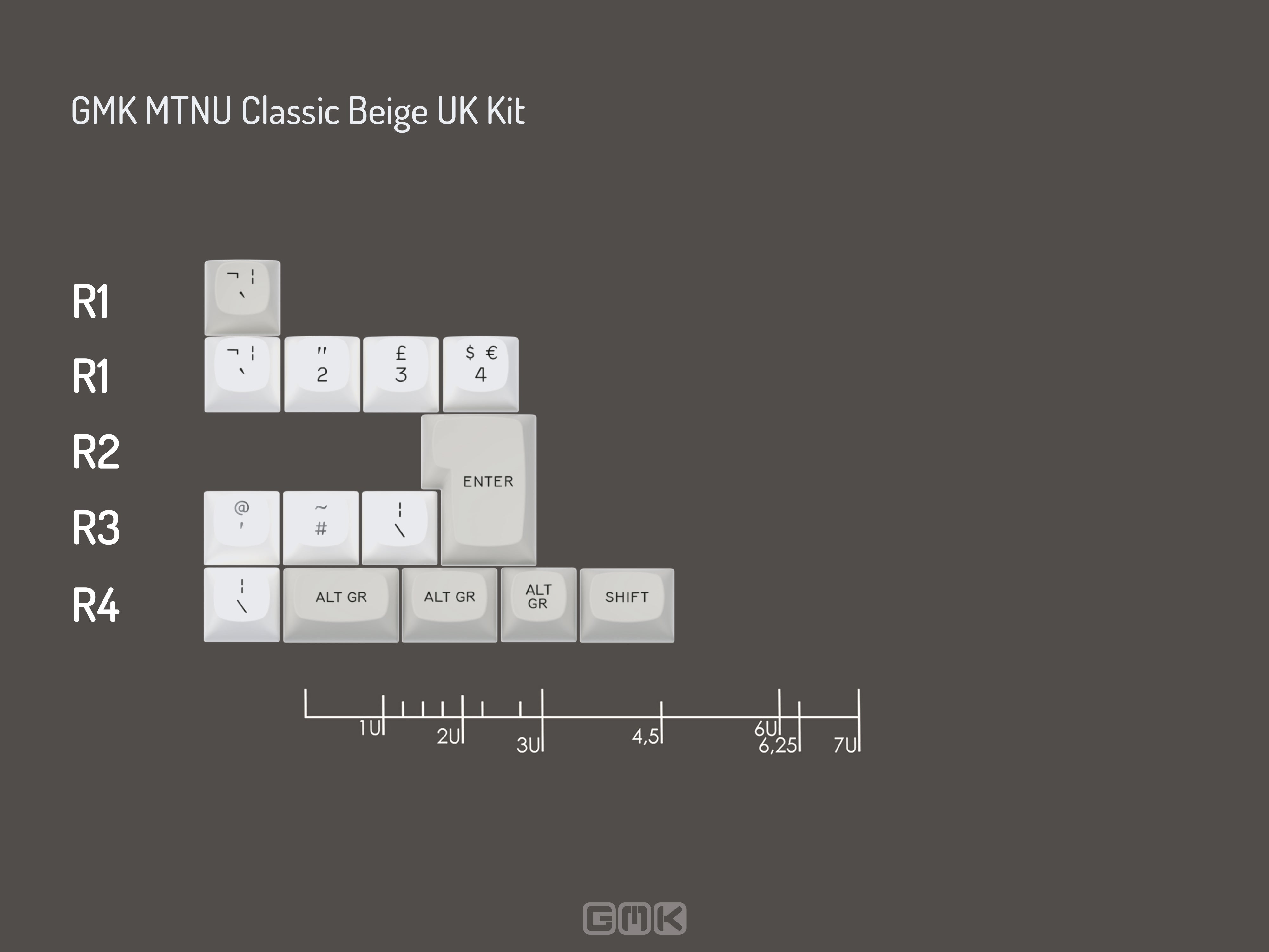 (In Stock) GMK MTNU Classic Beige