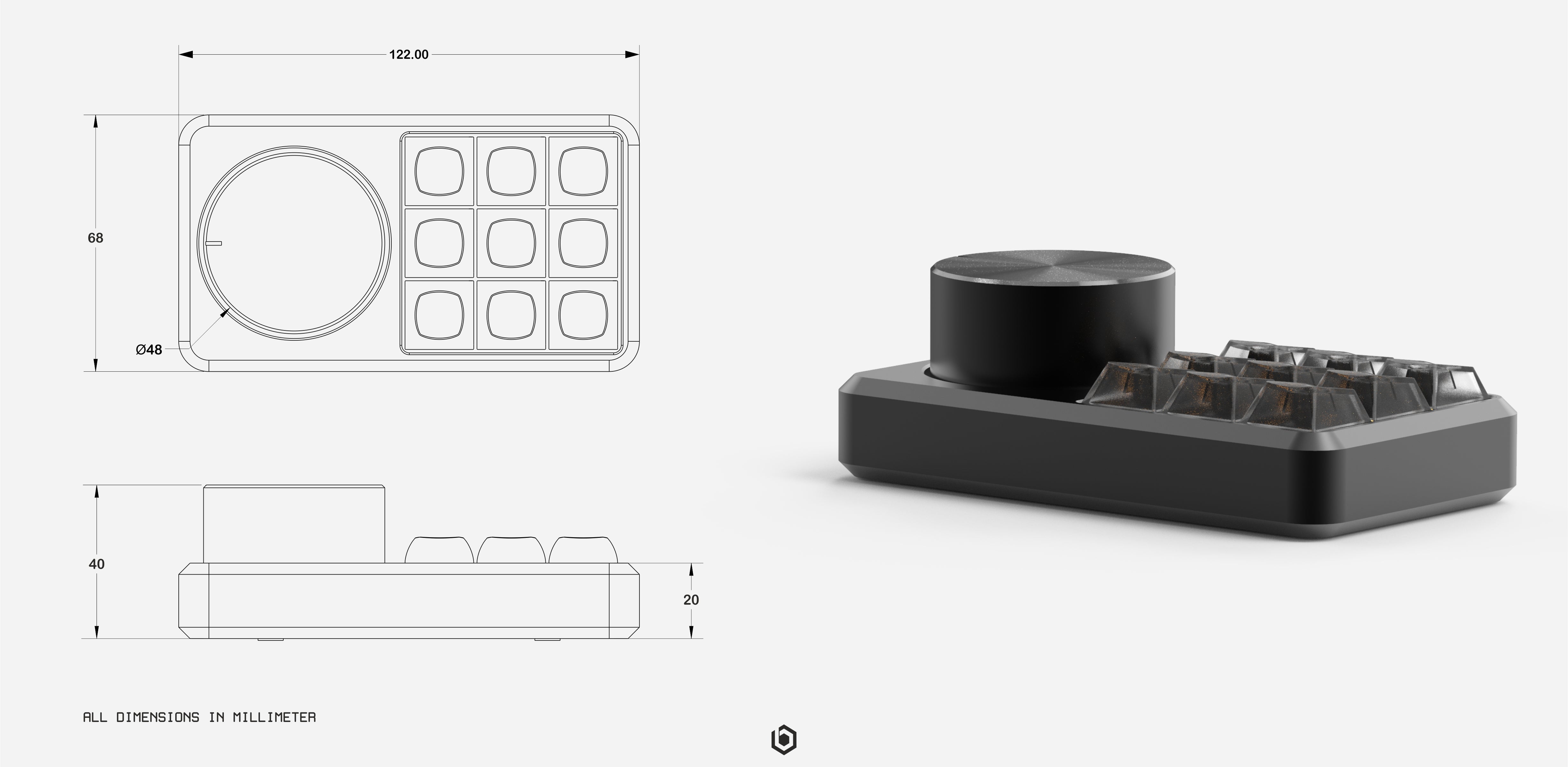 (In Stock) Binepad BNK9 Macropad