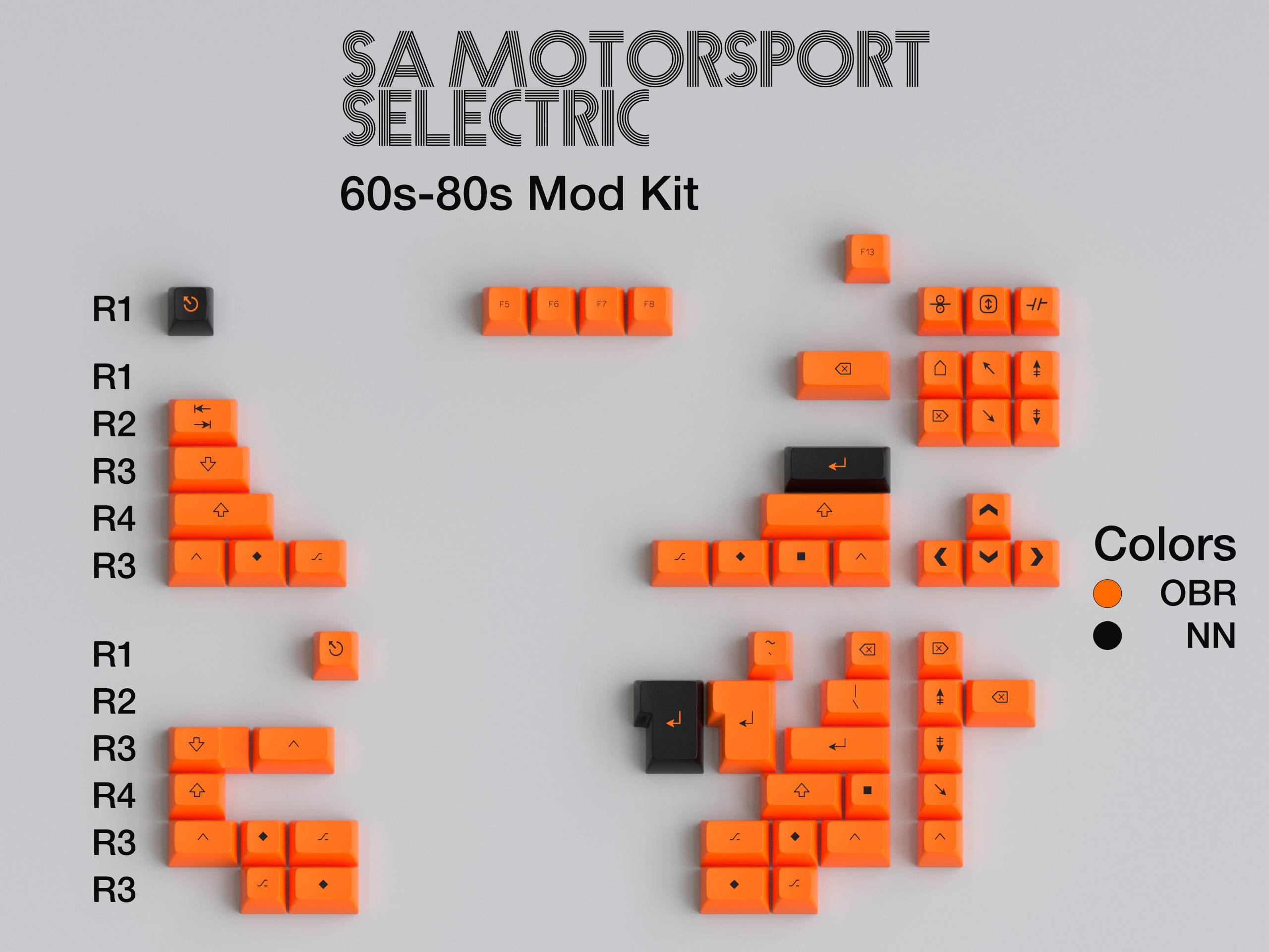 (Pre-Order) SA Motorsport Selectric Keycaps
