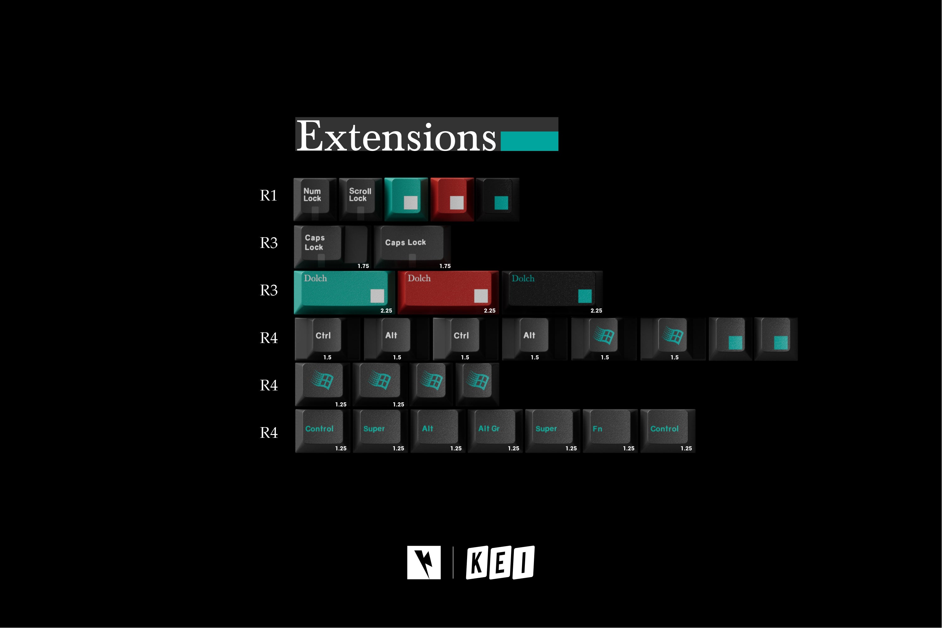 (In Stock) Keykobo Dolch Cadet Keycaps