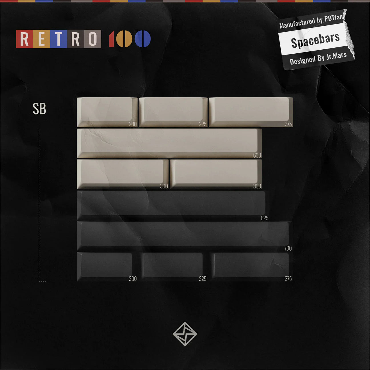 (In Stock) PBTFans Retro 100 Keycap Set