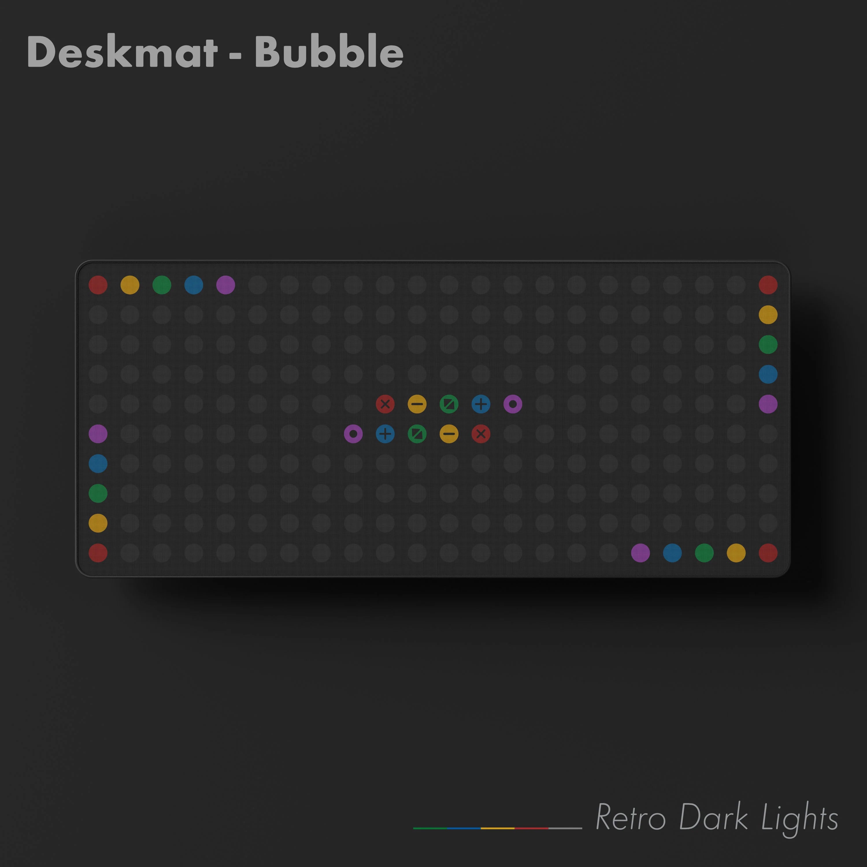 (In Stock) PBTfans Retro Dark Lights R2 Deskmats