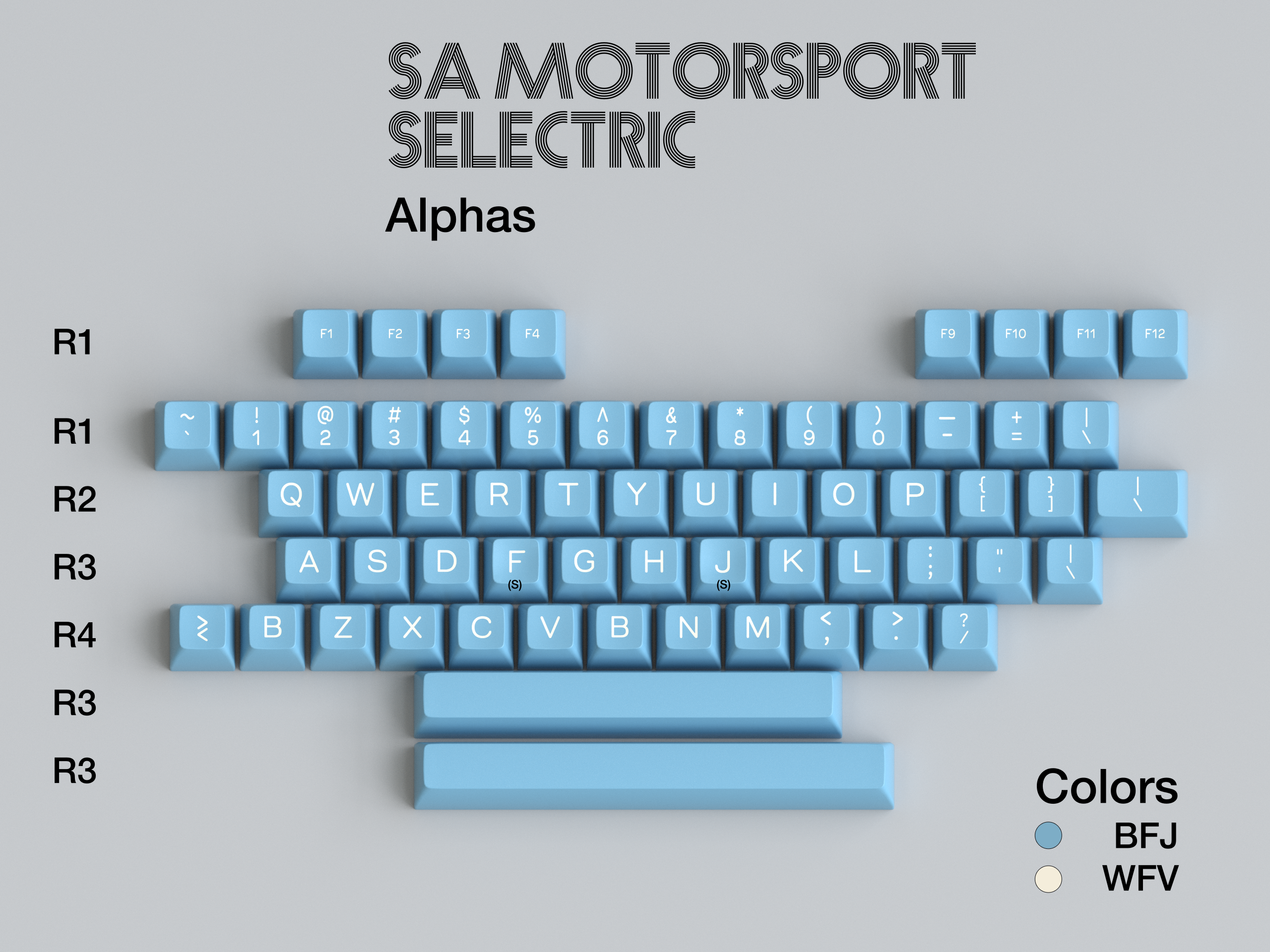 (Pre-Order) SA Motorsport Selectric Keycaps
