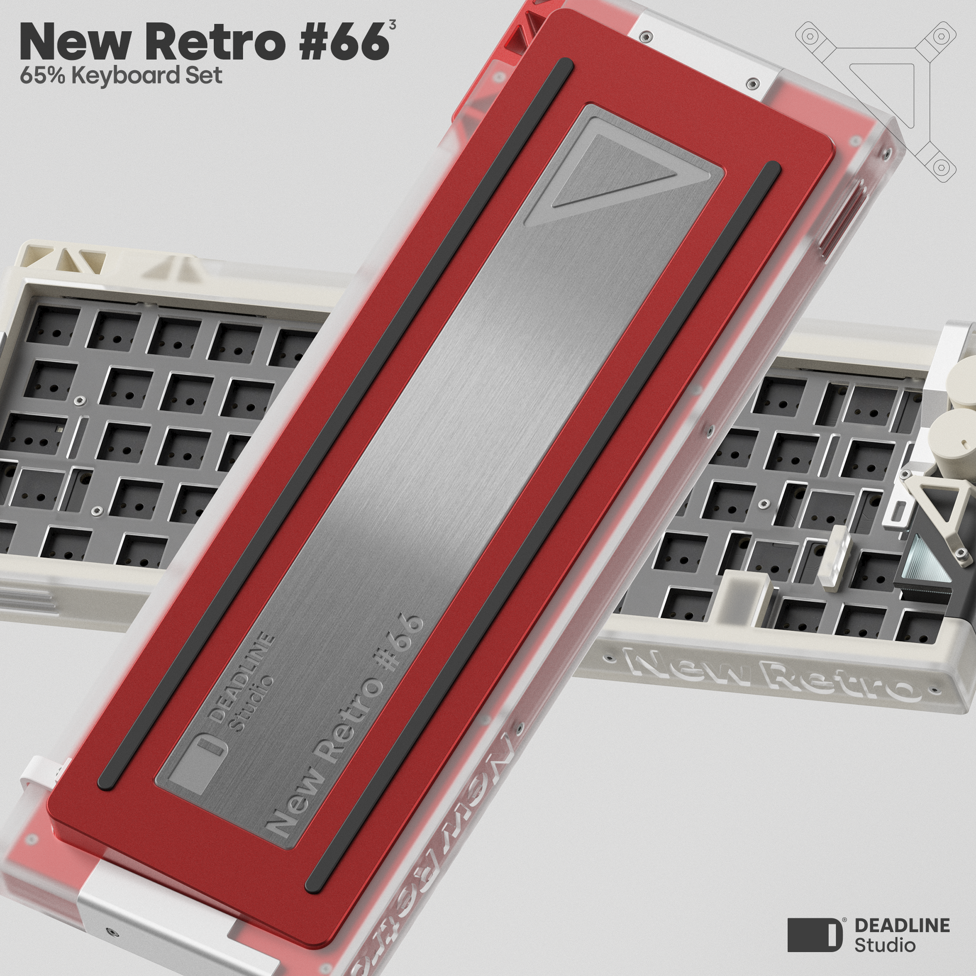 (Group Buy) New Retro #66 V3 Keyboard Kit by Deadline Studio