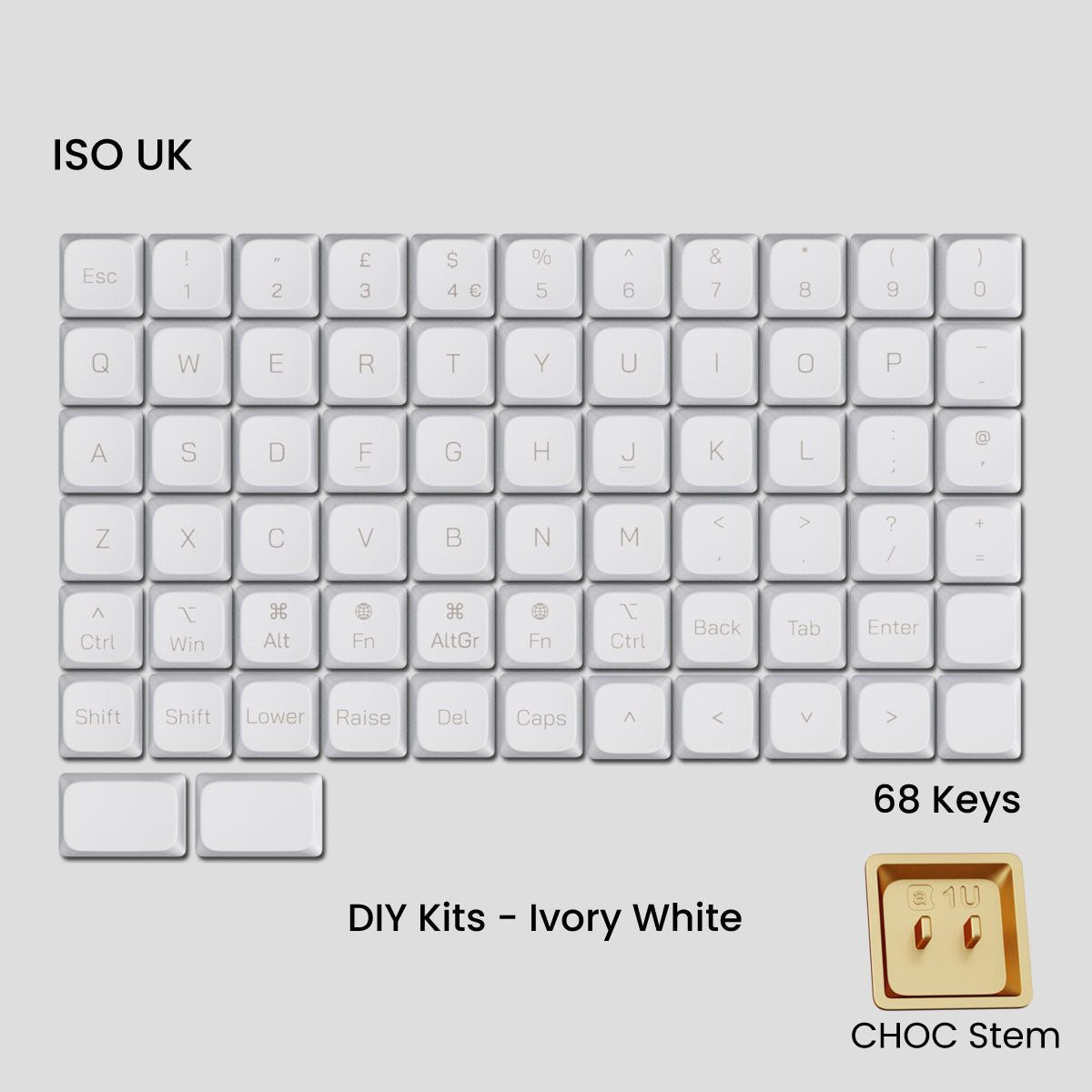 (Group Buy) Awekeys Air - Low Profile Metal Keycaps - CHOC Switches