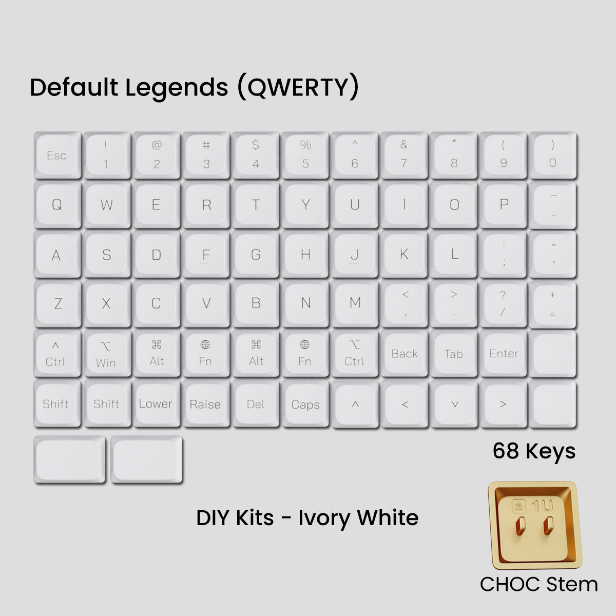 (Group Buy) Awekeys Air - Low Profile Metal Keycaps - CHOC Switches