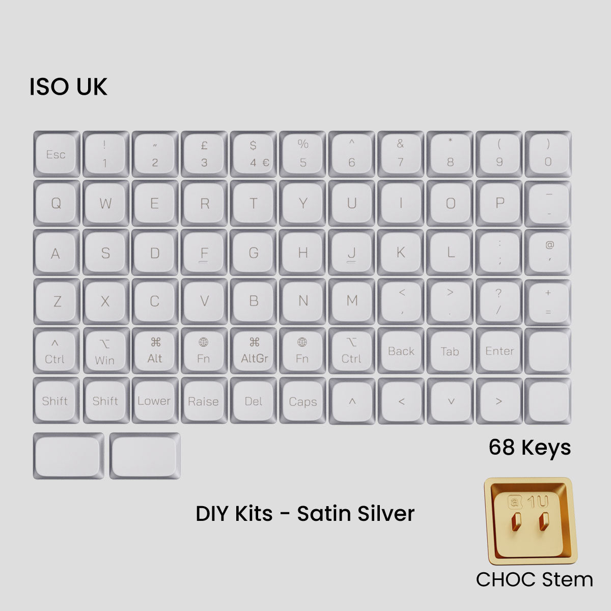 (Group Buy) Awekeys Air - Low Profile Metal Keycaps - CHOC Switches