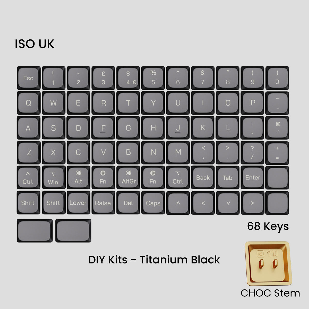 (Group Buy) Awekeys Air - Low Profile Metal Keycaps - CHOC Switches