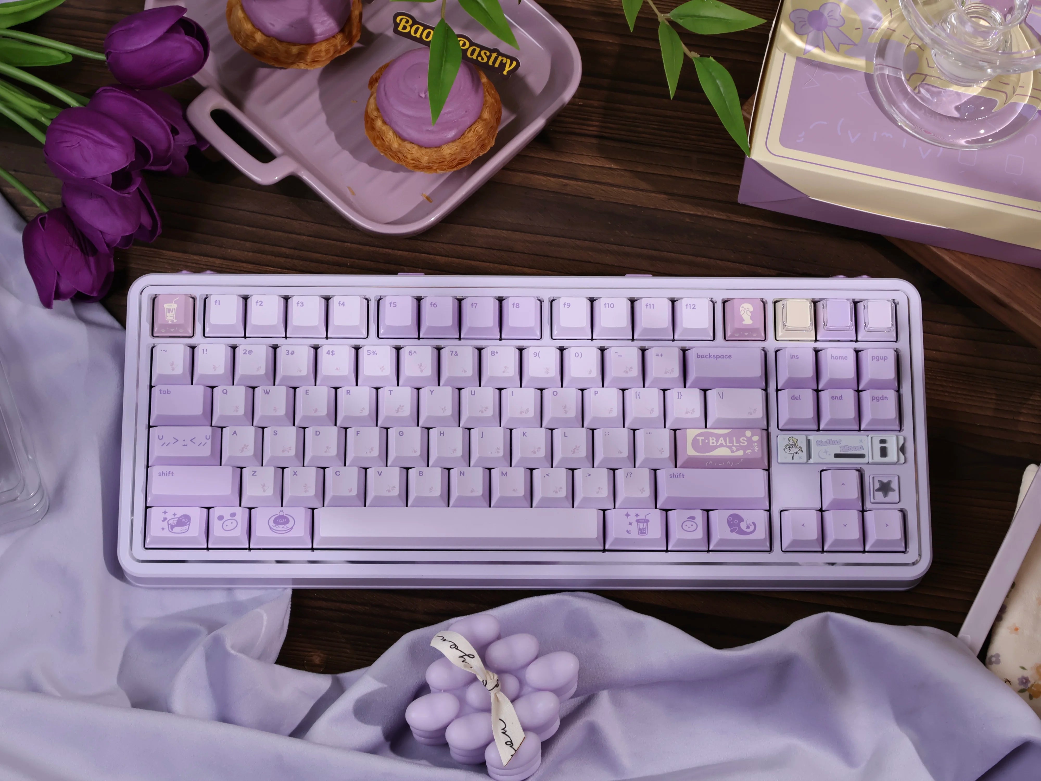 (Pre-Order) QK Taro Balls Keykaps