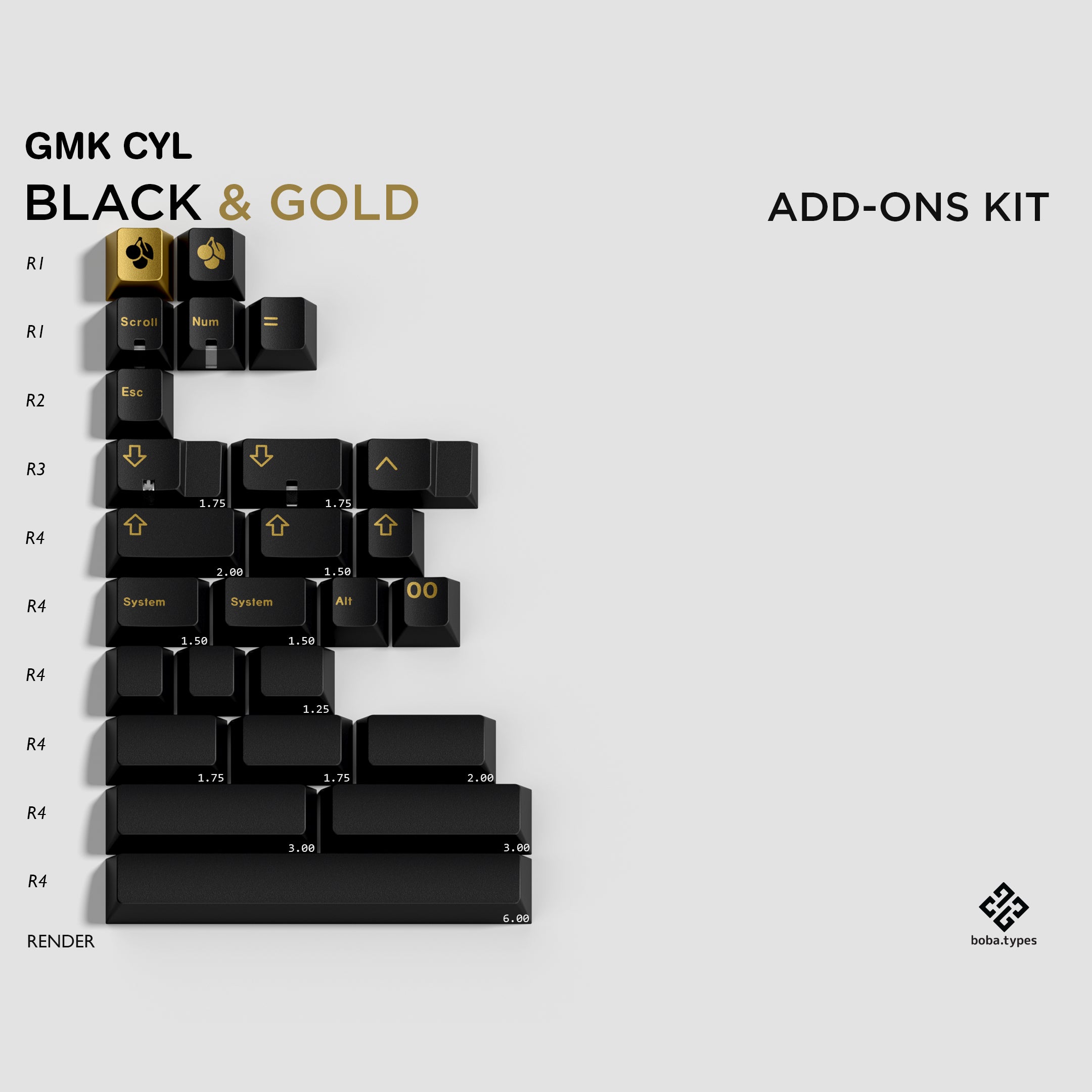(Group Buy) GMK Black & Gold
