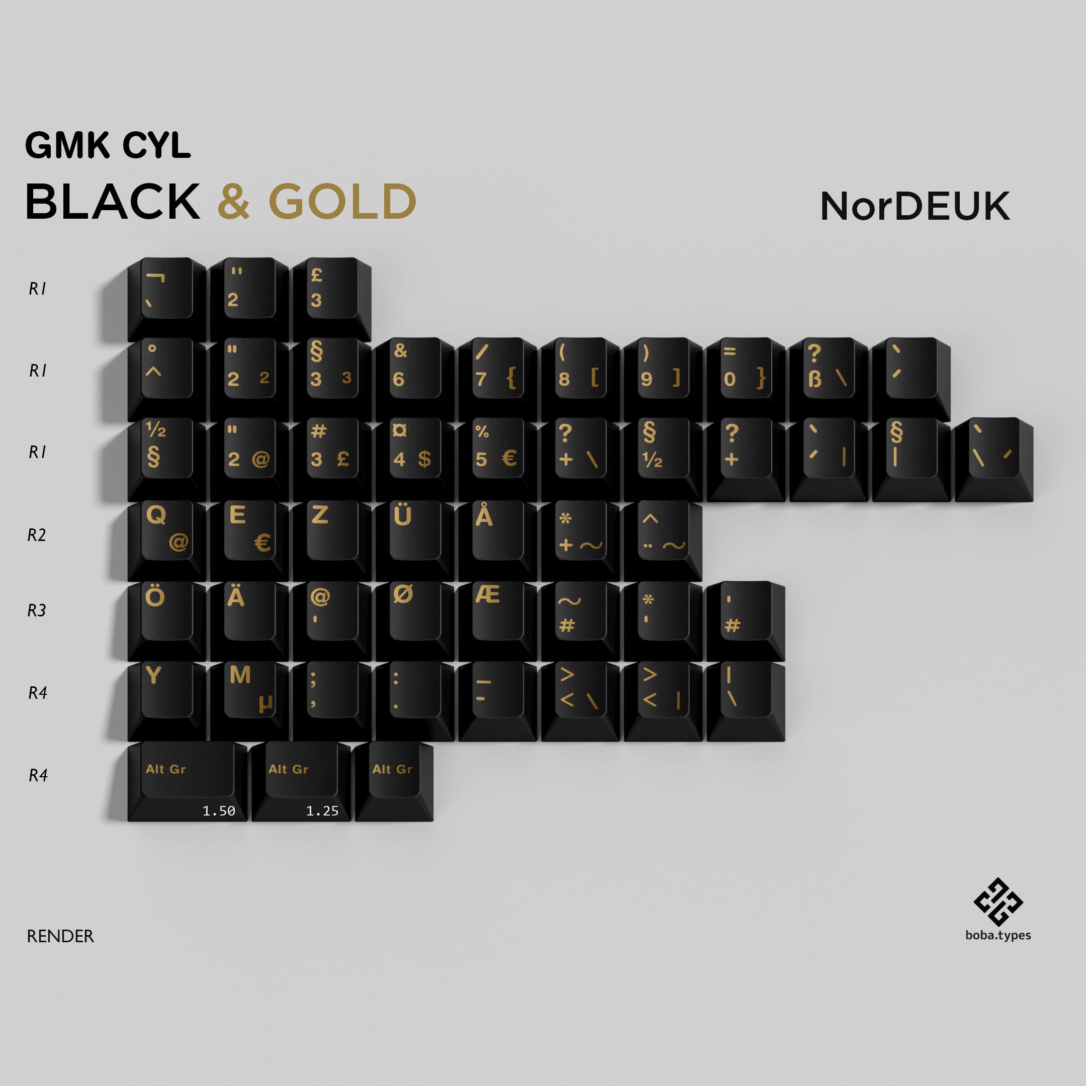 (Group Buy) GMK Black & Gold