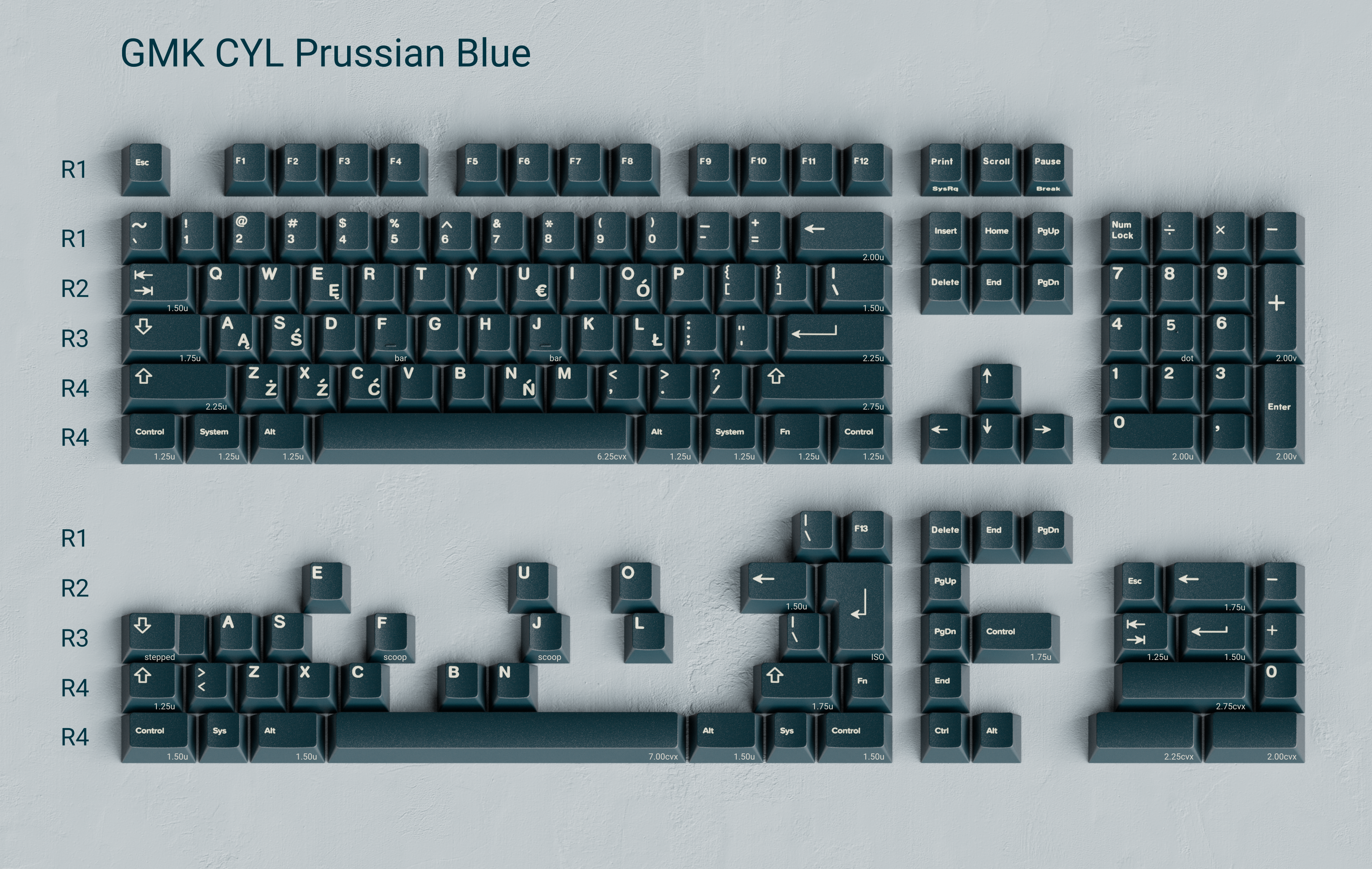 (In Stock) GMK Prussian Blue Keycaps