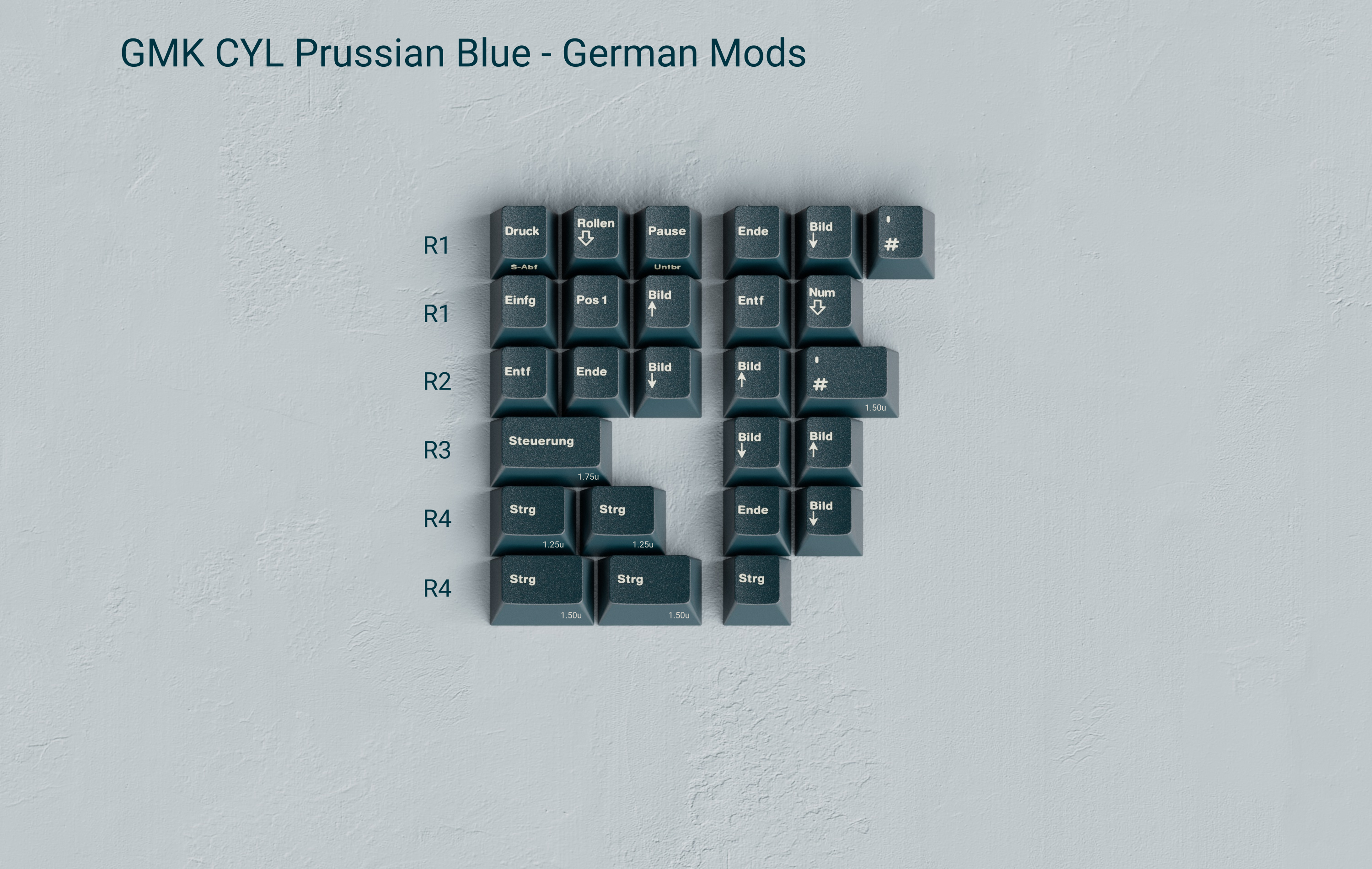 (In Stock) GMK Prussian Blue Keycaps