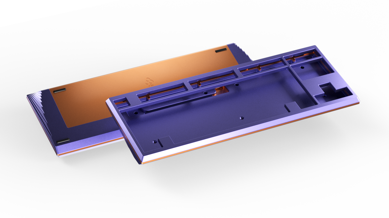 render of Keycult No. 3 purple with copper accents