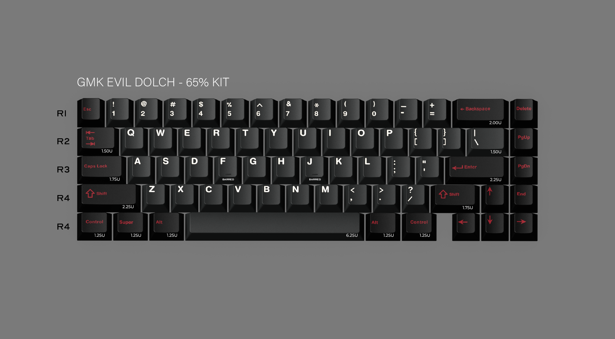 (In Stock) GMK Evil Dolch The Split