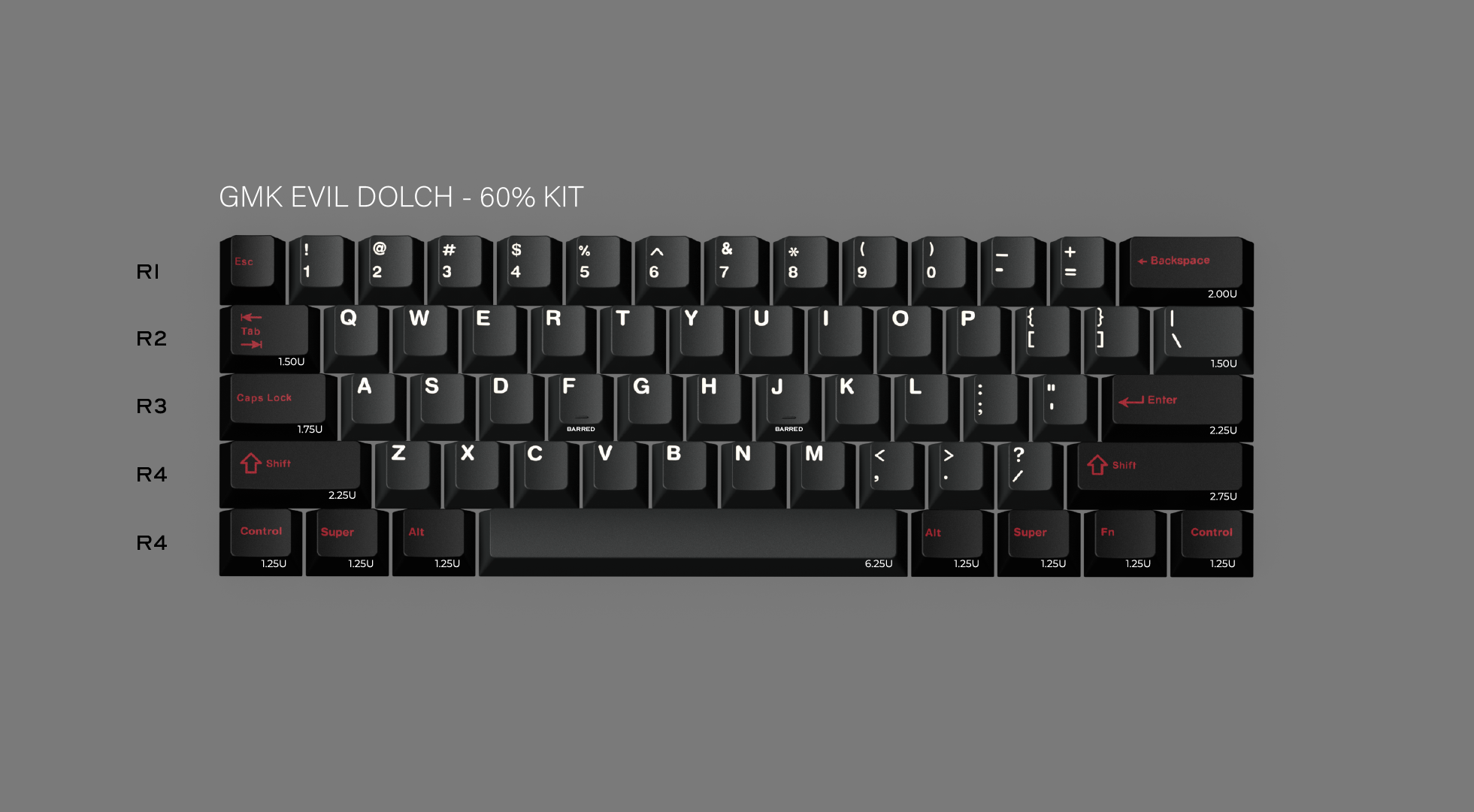 (In Stock) GMK Evil Dolch The Split