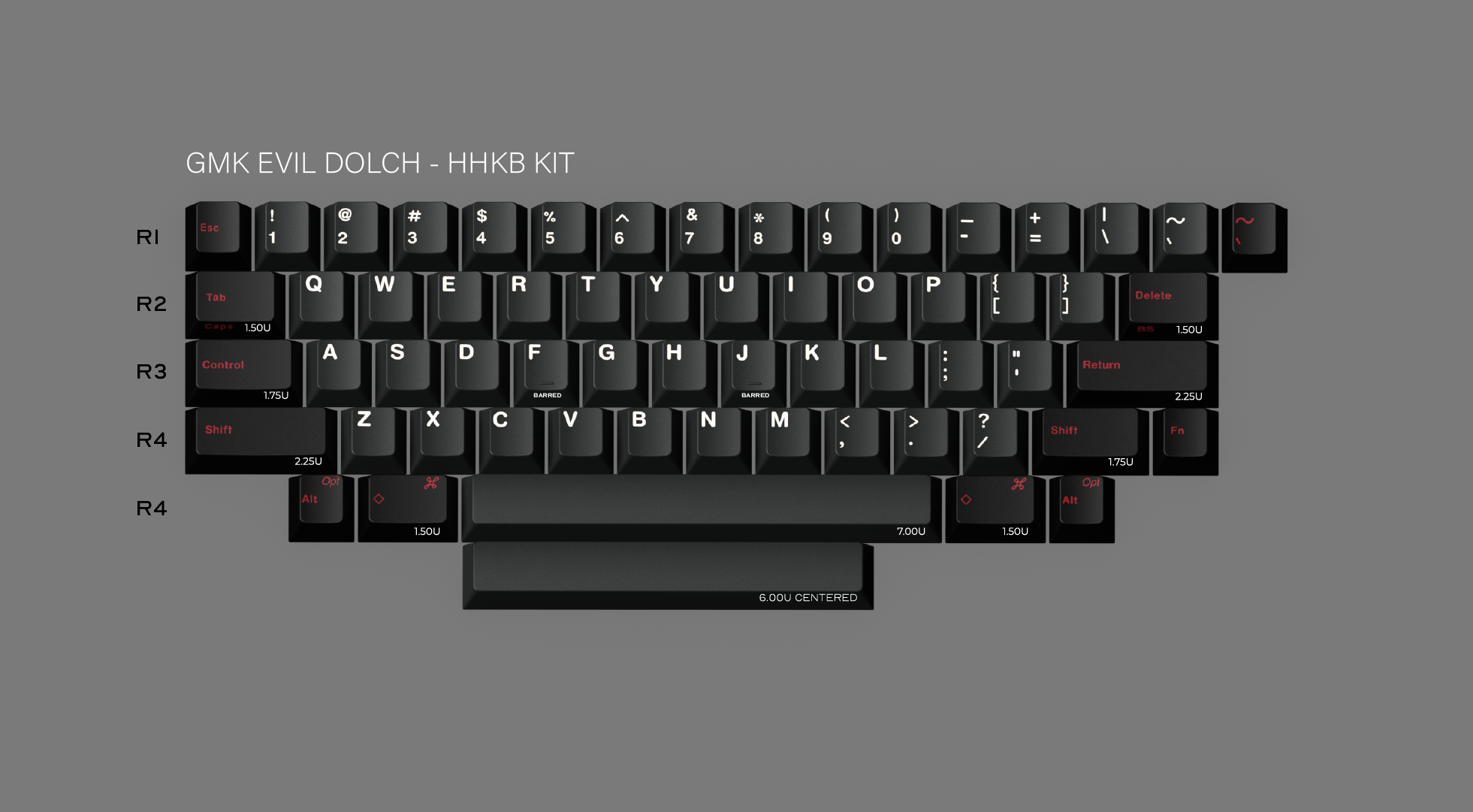 (In Stock) GMK Evil Dolch The Split