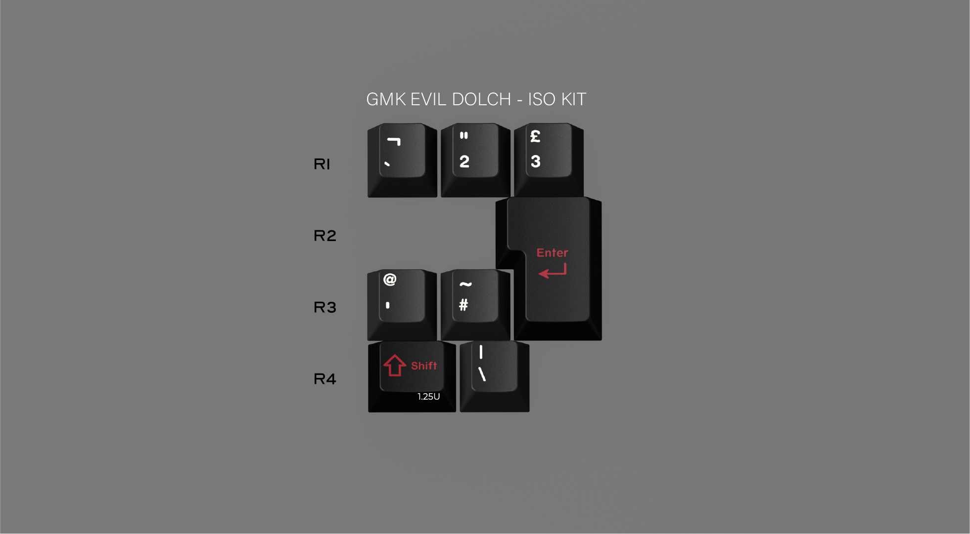 (In Stock) GMK Evil Dolch The Split