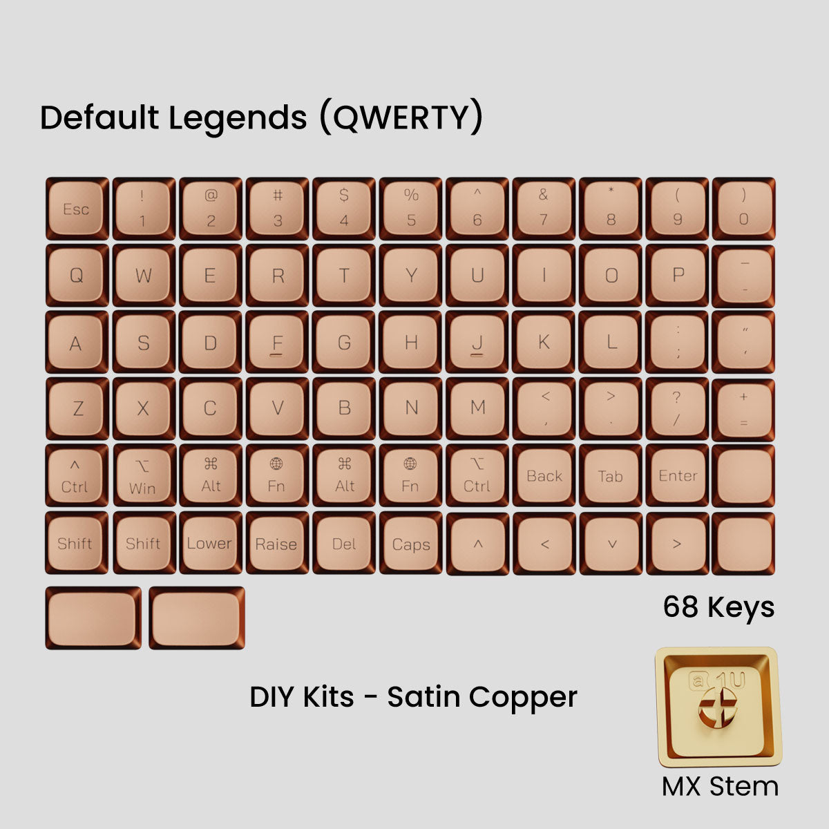 (Group Buy) Awekeys Air - Low Profile Metal Keycaps