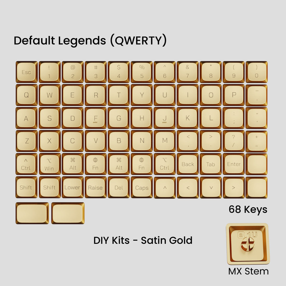 (Group Buy) Awekeys Air - Low Profile Metal Keycaps