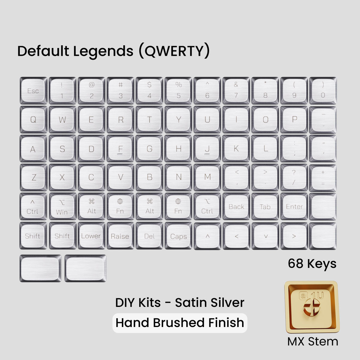 (Group Buy) Awekeys Air - Low Profile Metal Keycaps