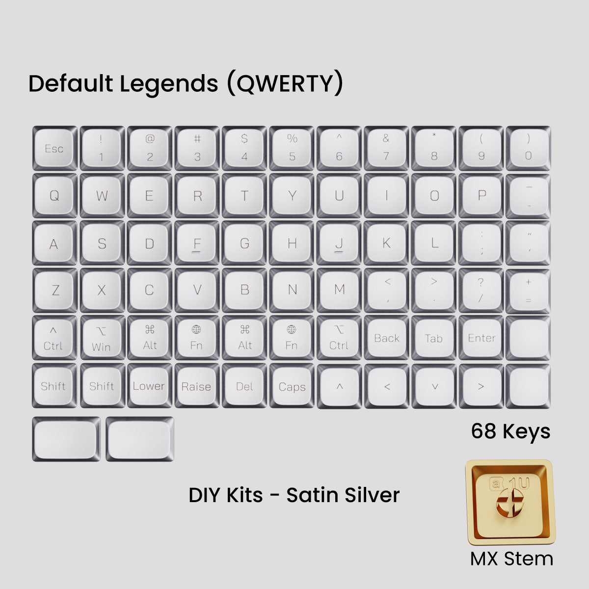 (Group Buy) Awekeys Air - Low Profile Metal Keycaps