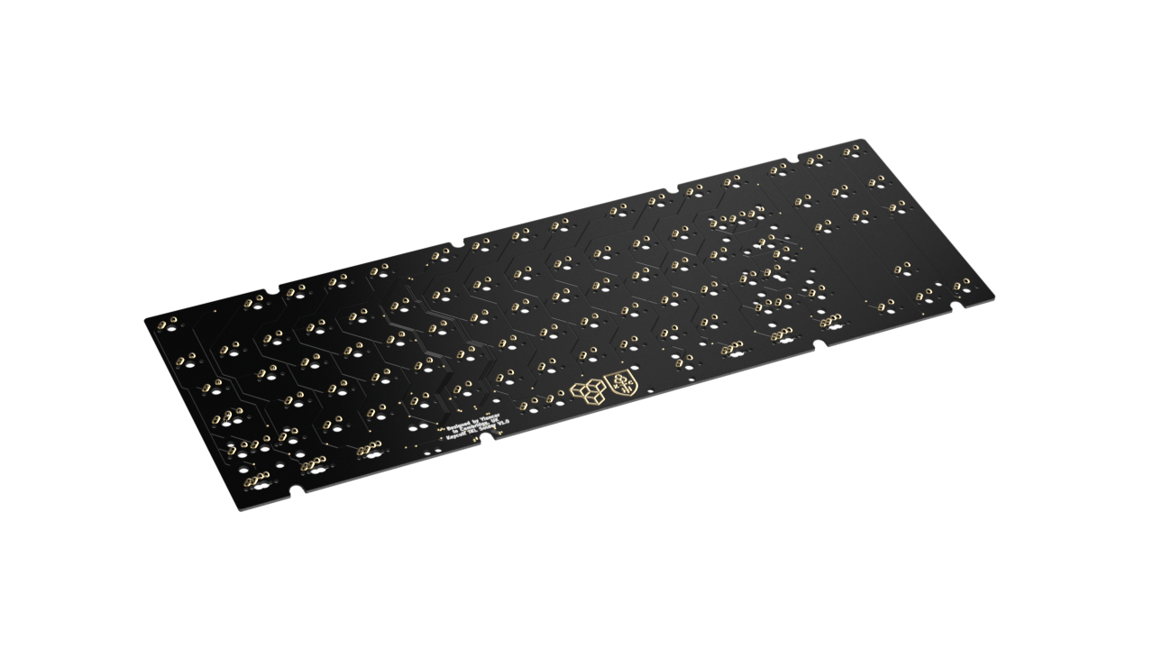 render of Keycult No. 3 PCB solder occluded