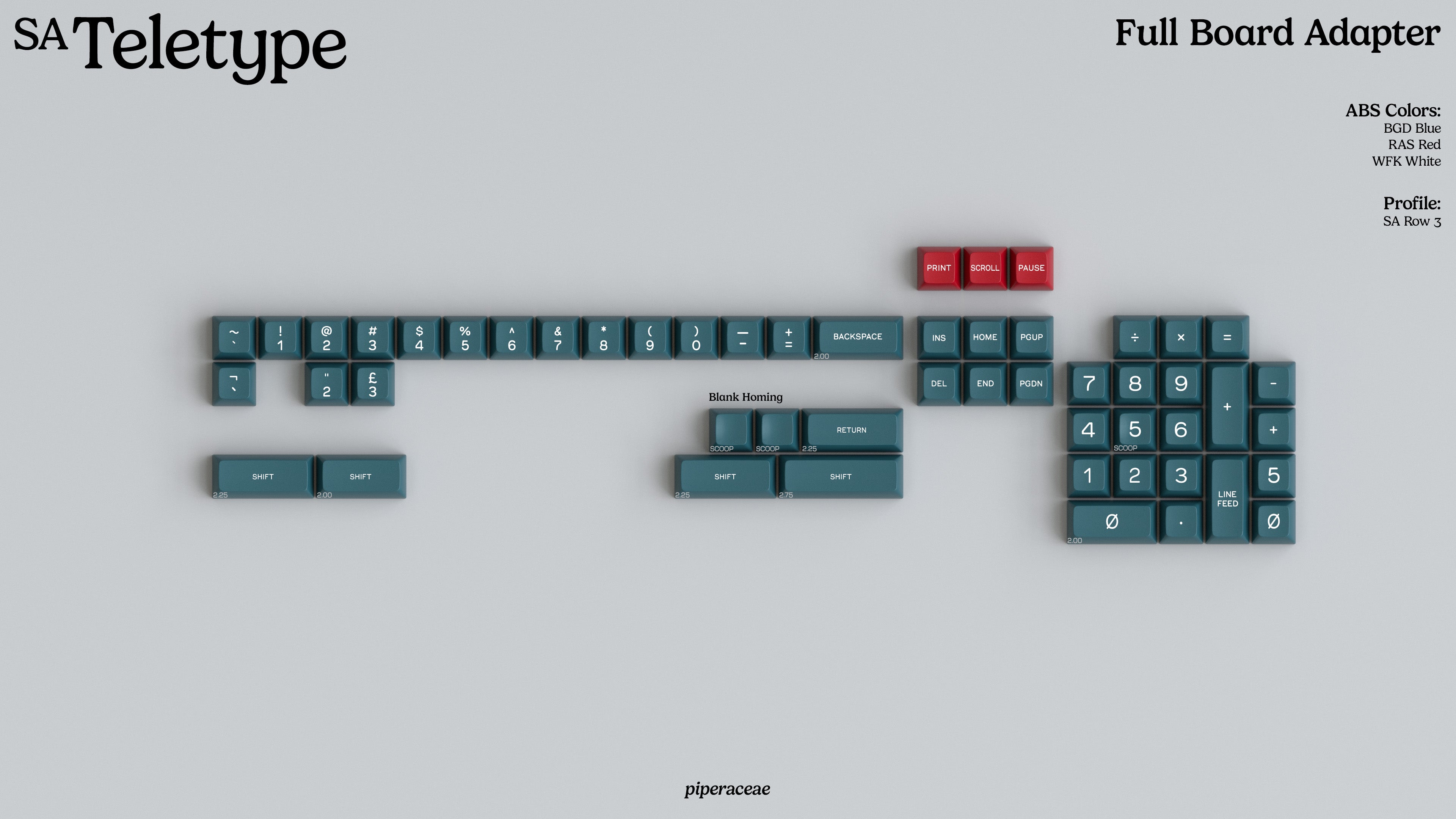 (Group Buy) SA Teletype Keycaps