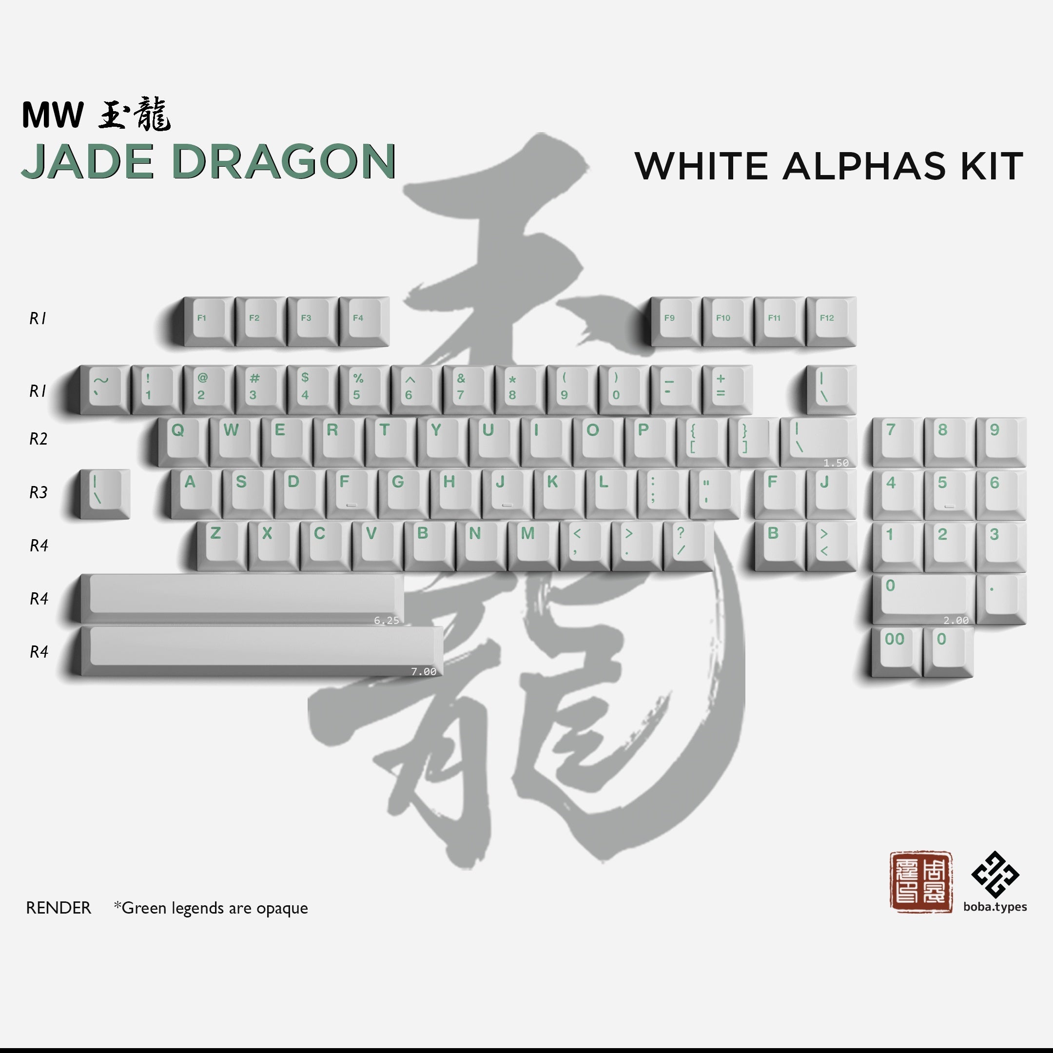 (In Stock) MW Jade Dragon Keyset