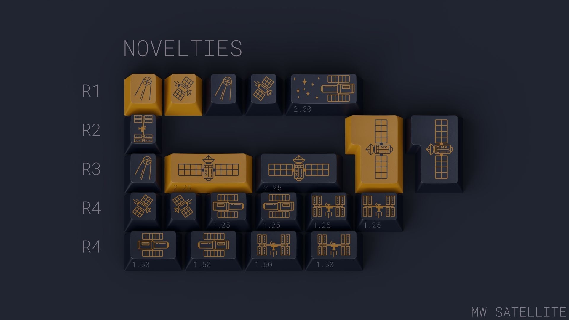 (In Stock) MilkyWay Satellite Keycaps