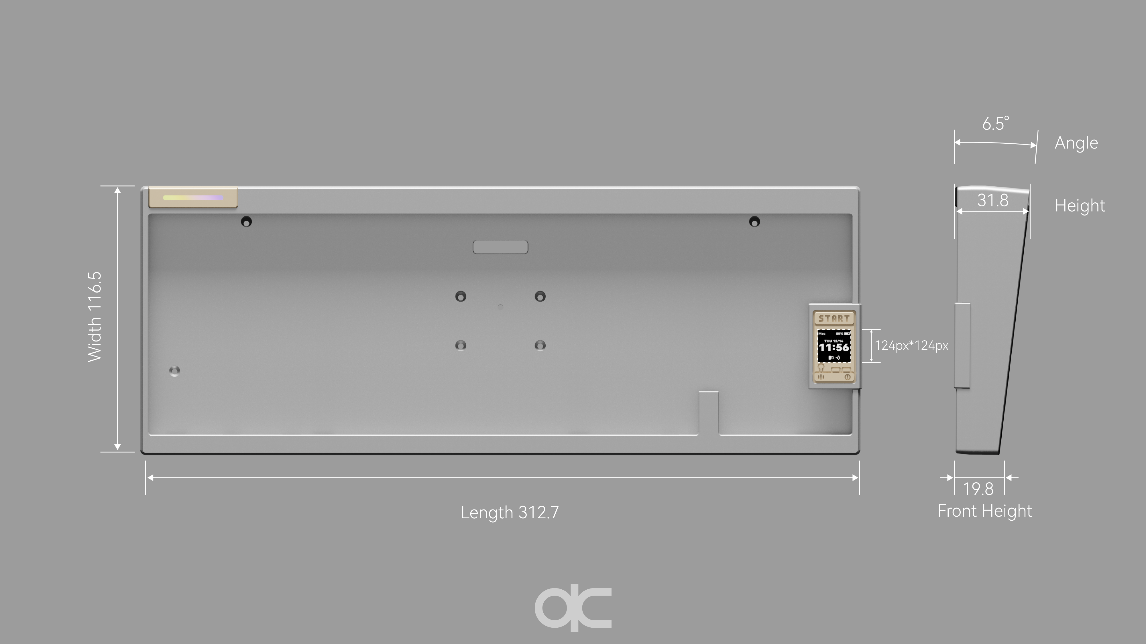 (Pre-Order) QK65v2 Keyboard Kit Mixed Finish Case Batch 9