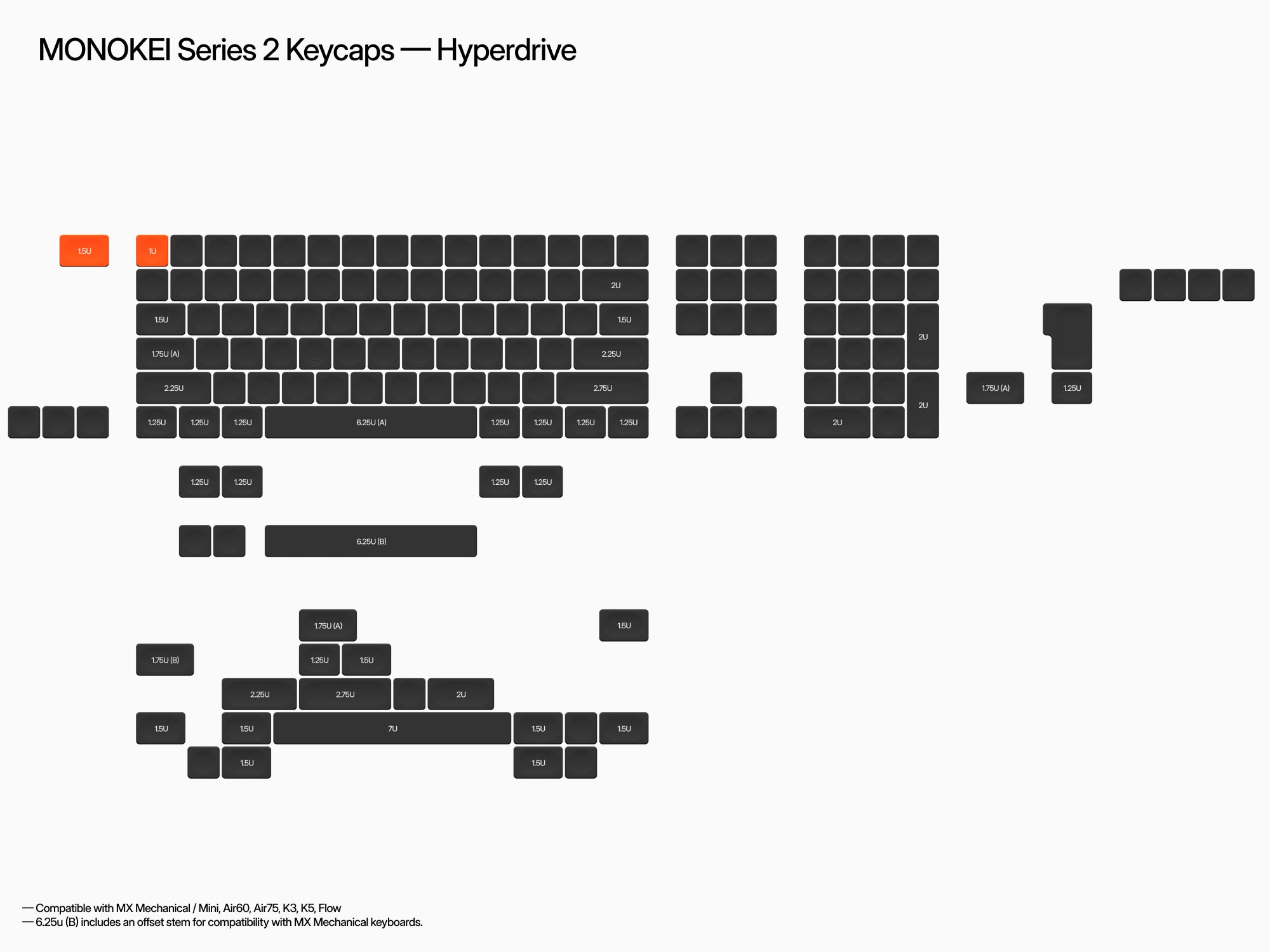 (Pre Order) Monokei Systems Faceplates & Series 2 Keycaps