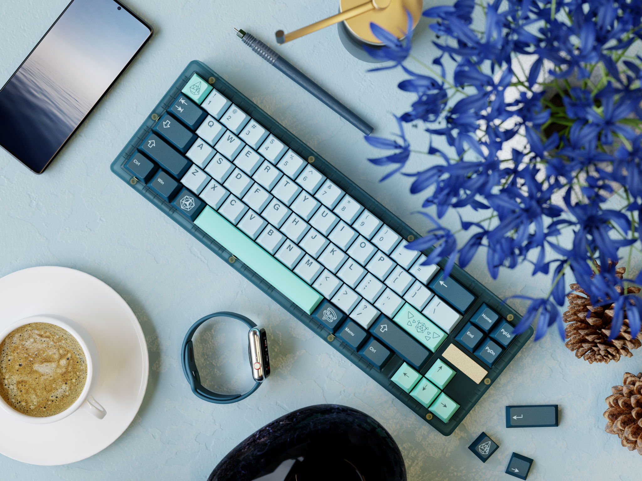 キーボード WS Entwined Flowers Keycap Set WS Entwined Flowers Keycap Set – Wuque Studio