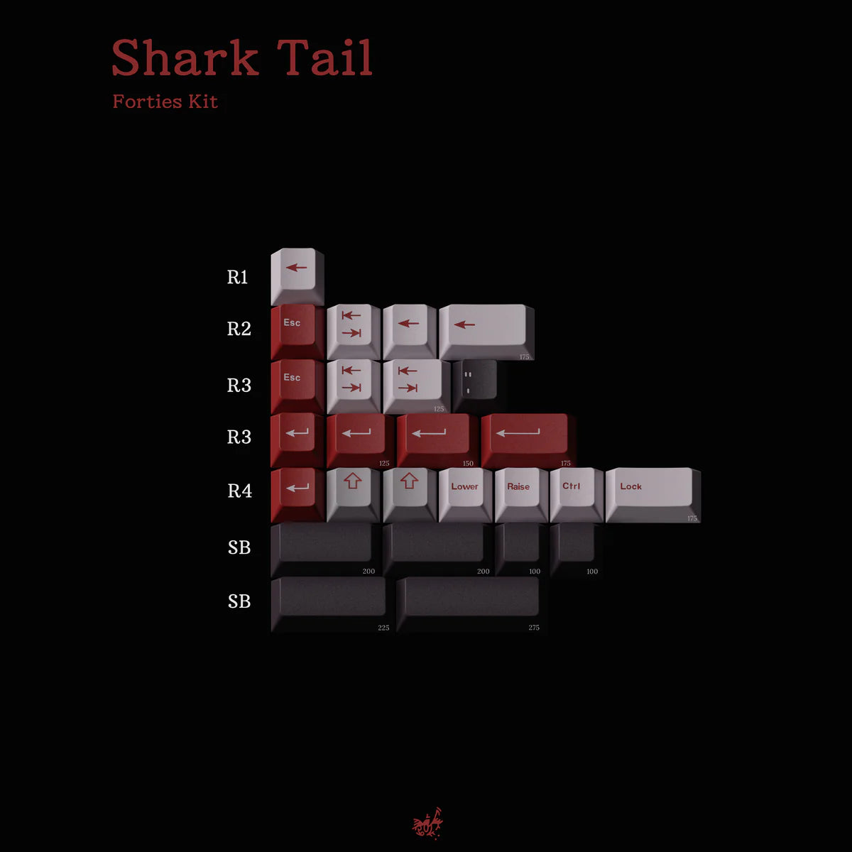 (In Stock) MW Shark Tail Keycaps