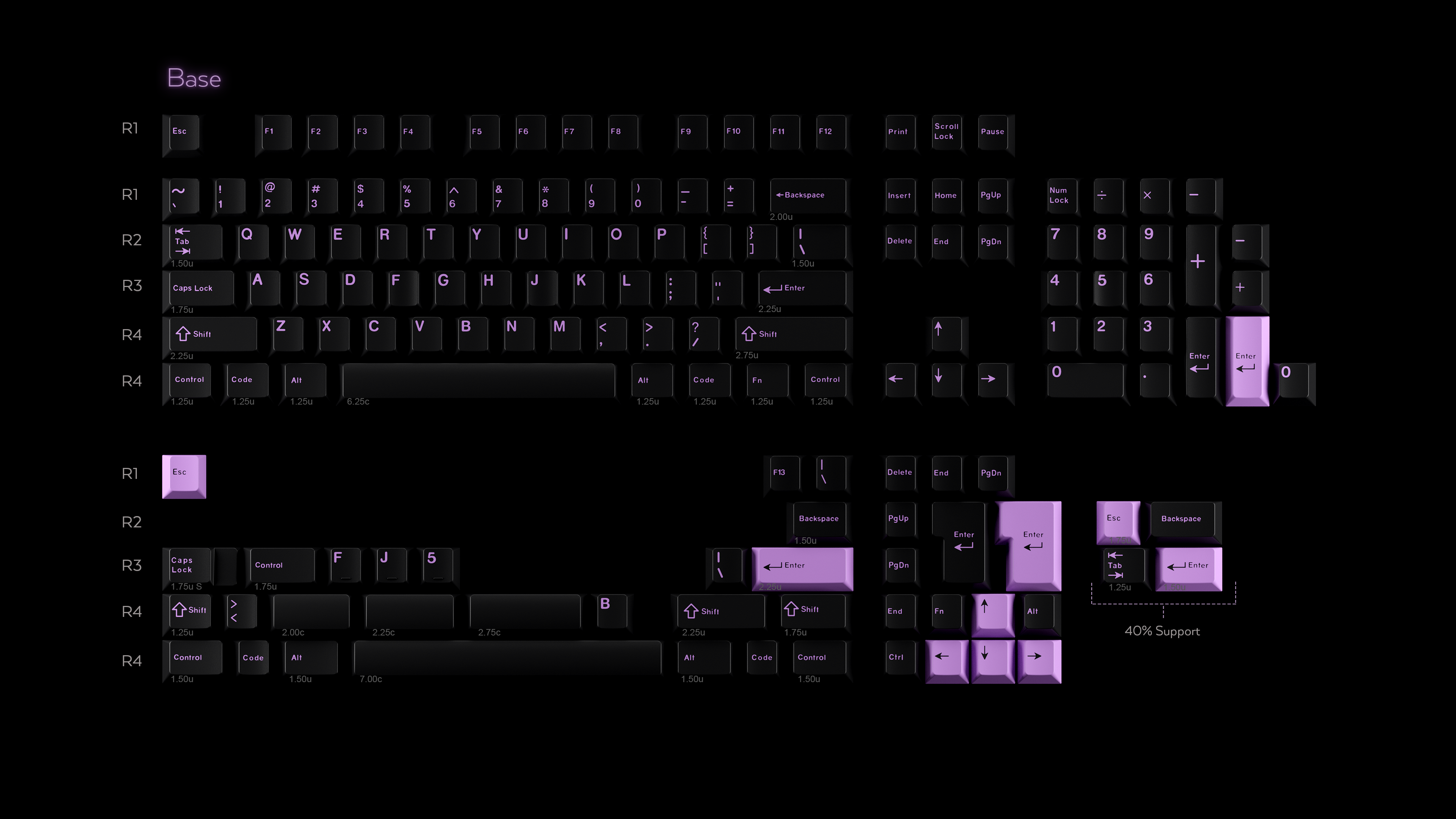 (Pre Order) GMK Lilac on Black