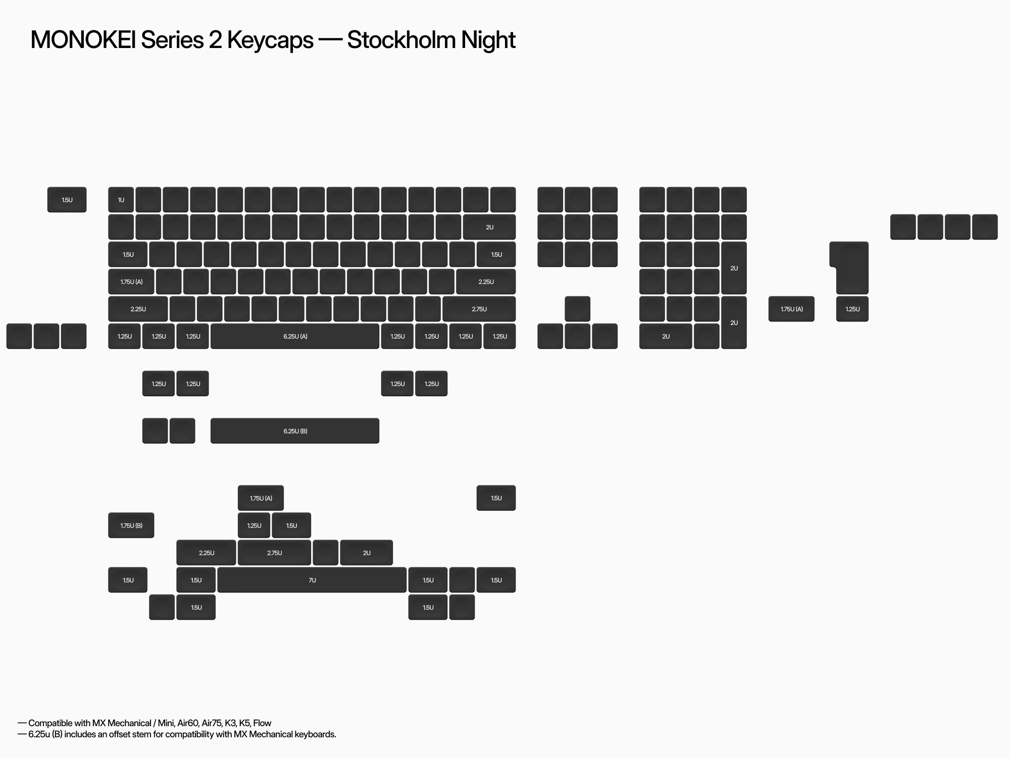 (In Stock) Monokei Systems Series 2 Keycaps