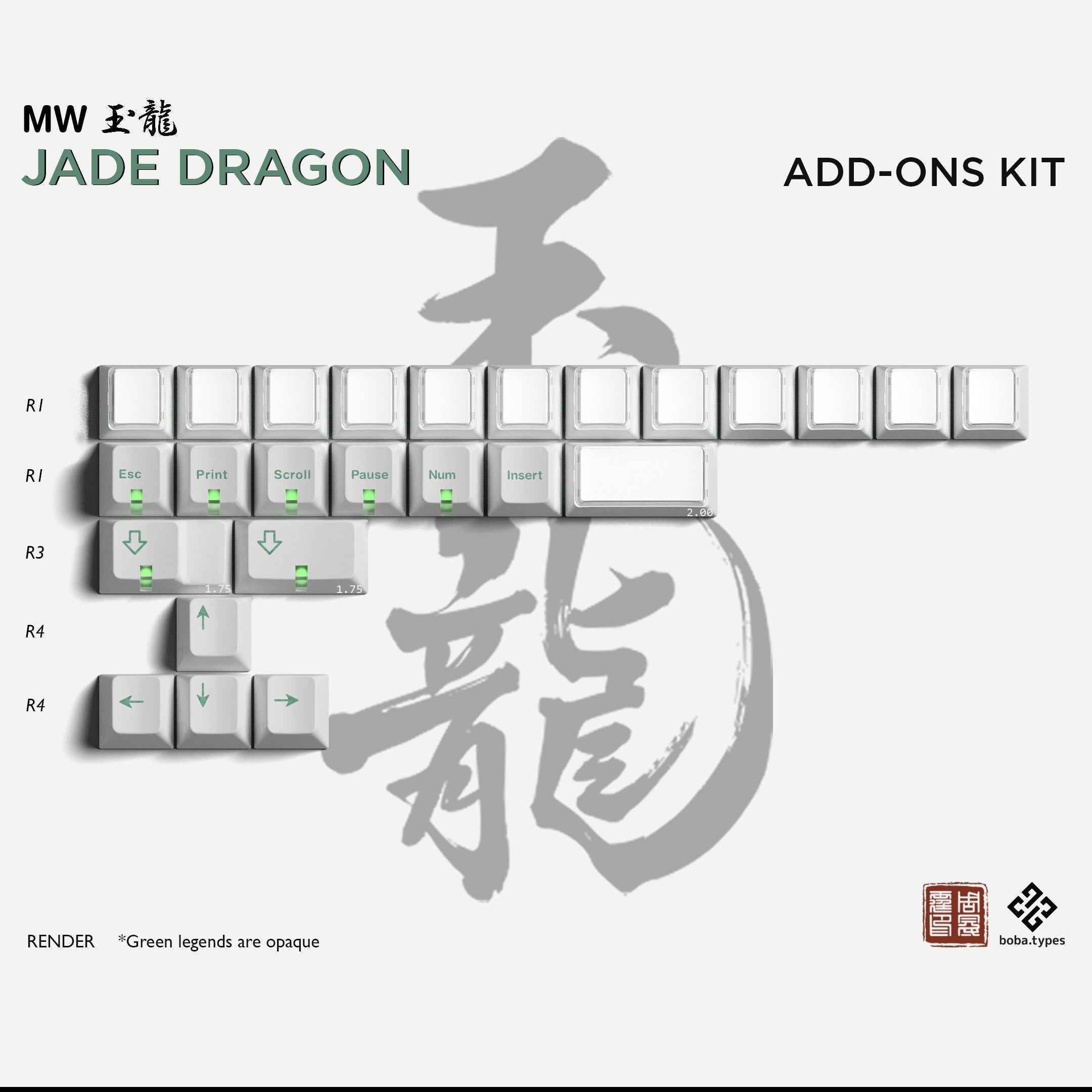(In Stock) MW Jade Dragon Keyset