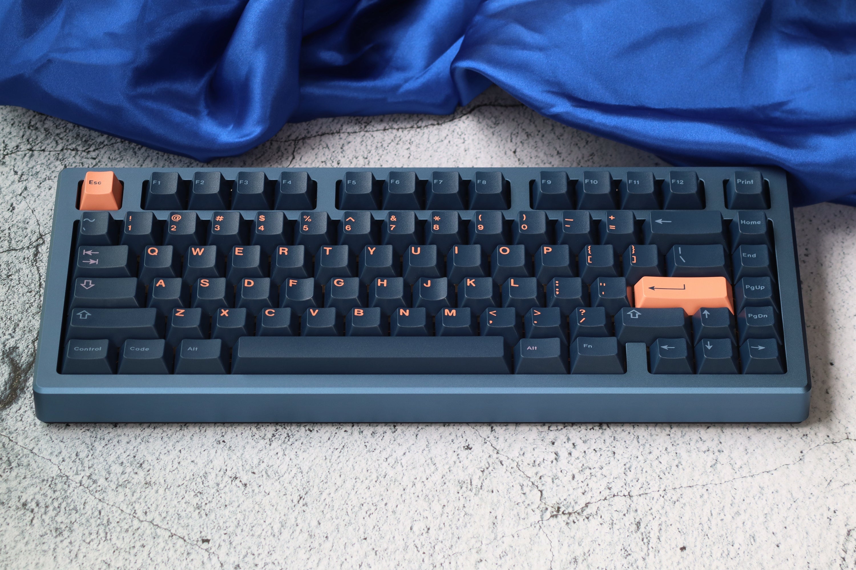 (Group Buy) Jris75 Keyboard Kit - Blue & Black (PVD)