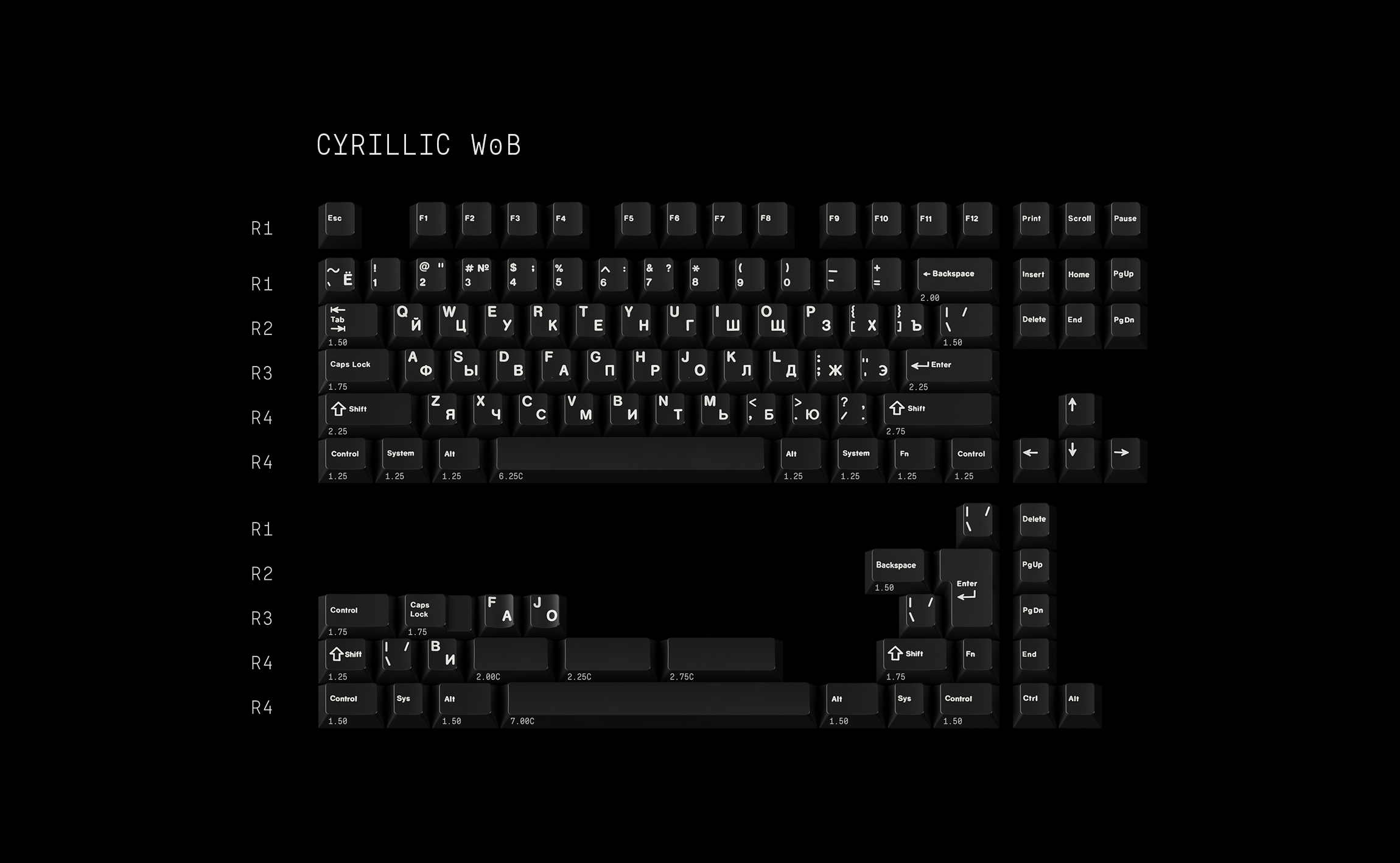(Pre-Order) GMK Cyrillic Beige/WoB