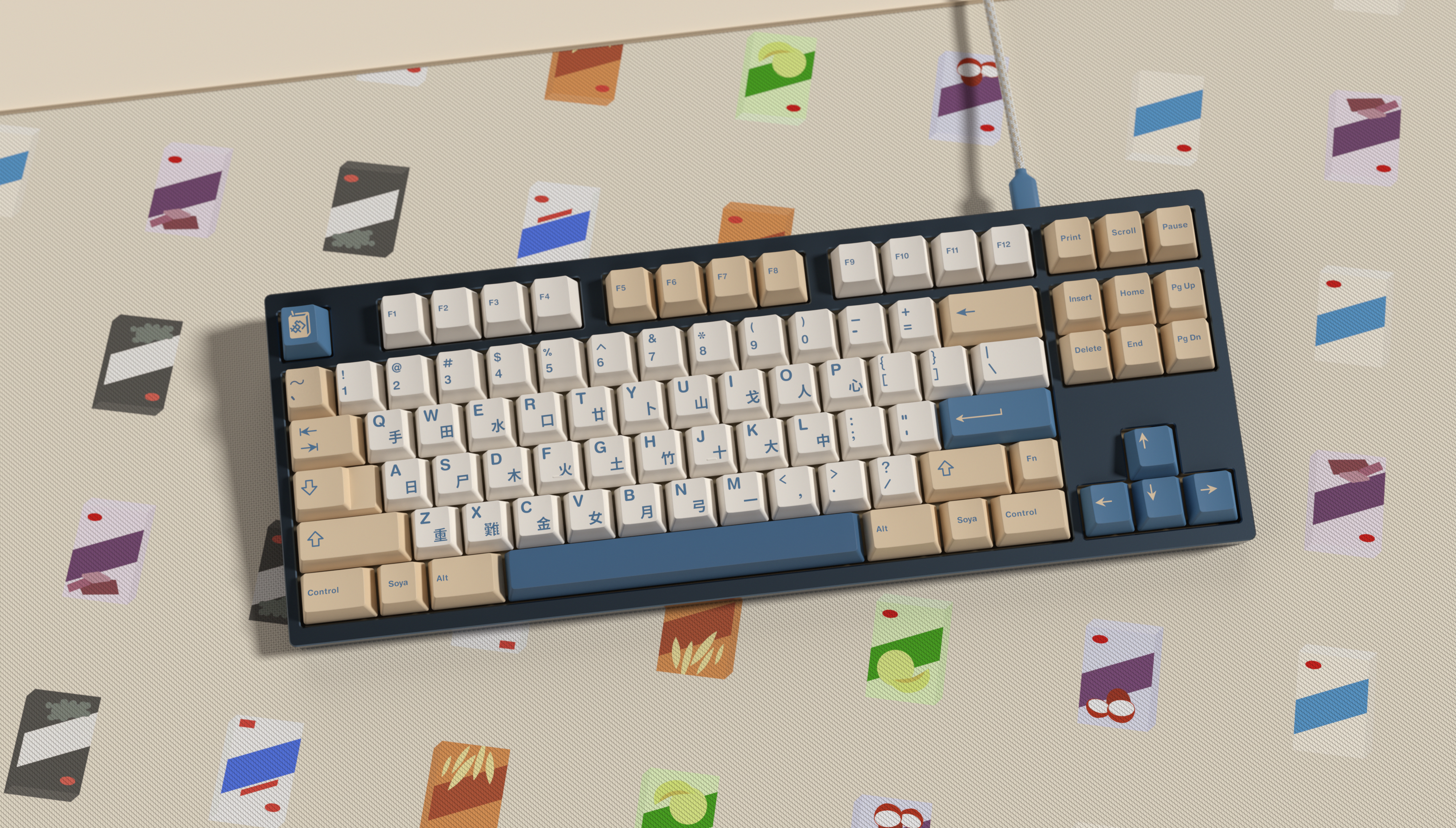 (In Stock) GMK Soyamilk Deskmats