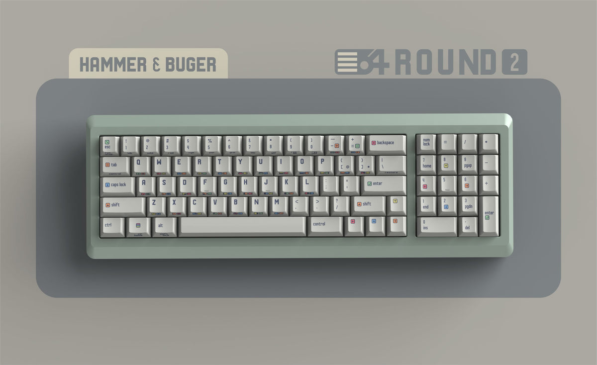 (In Stock) Hammer X Buger CRP C64 R2 Keycaps