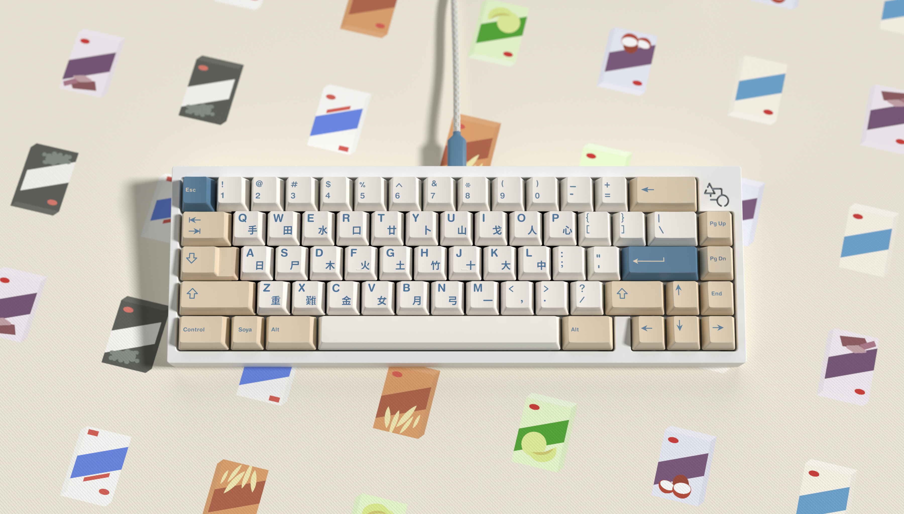 (In Stock) GMK Soyamilk Deskmats