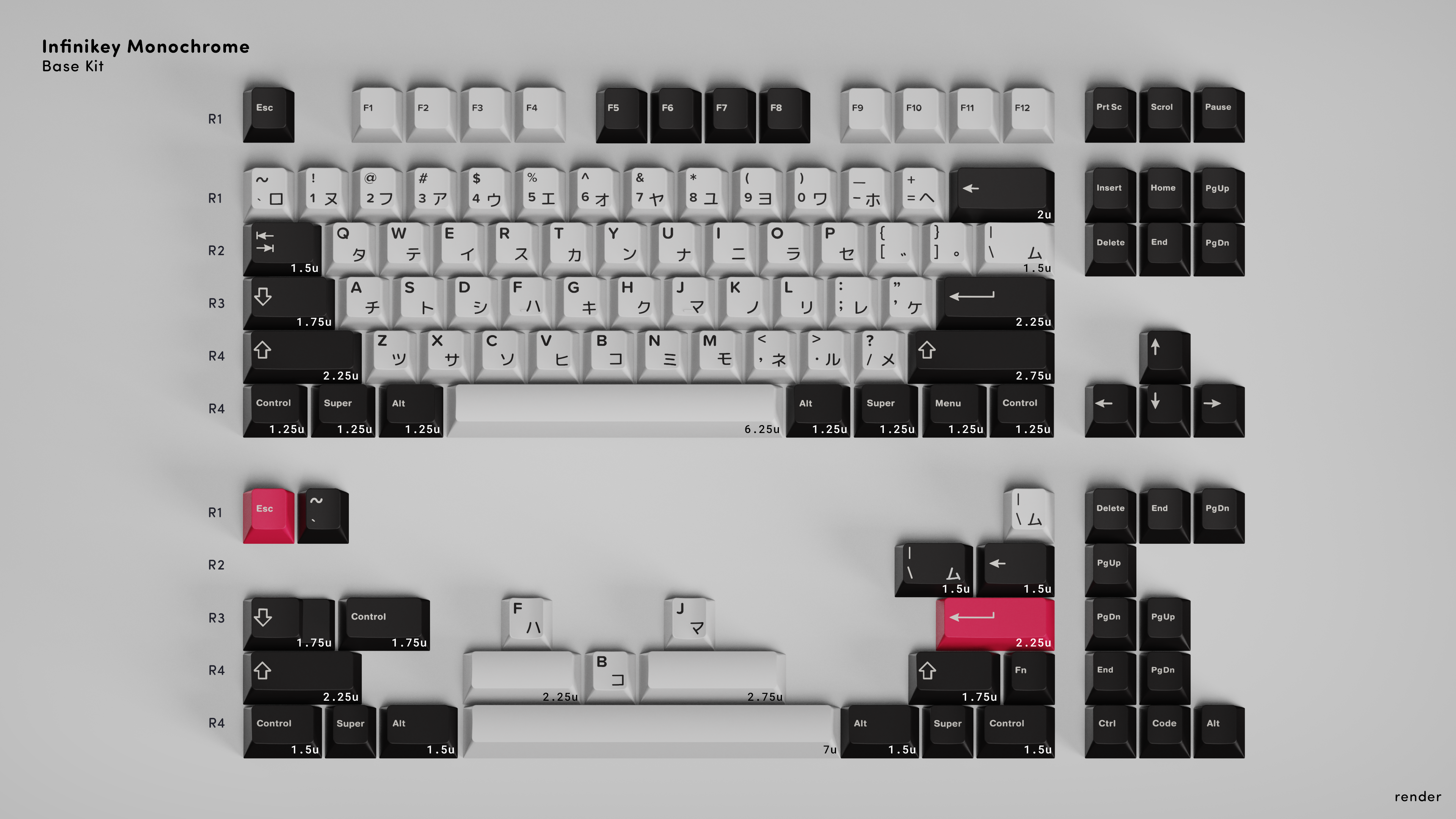 (Group Buy) Infinikey Monochrome