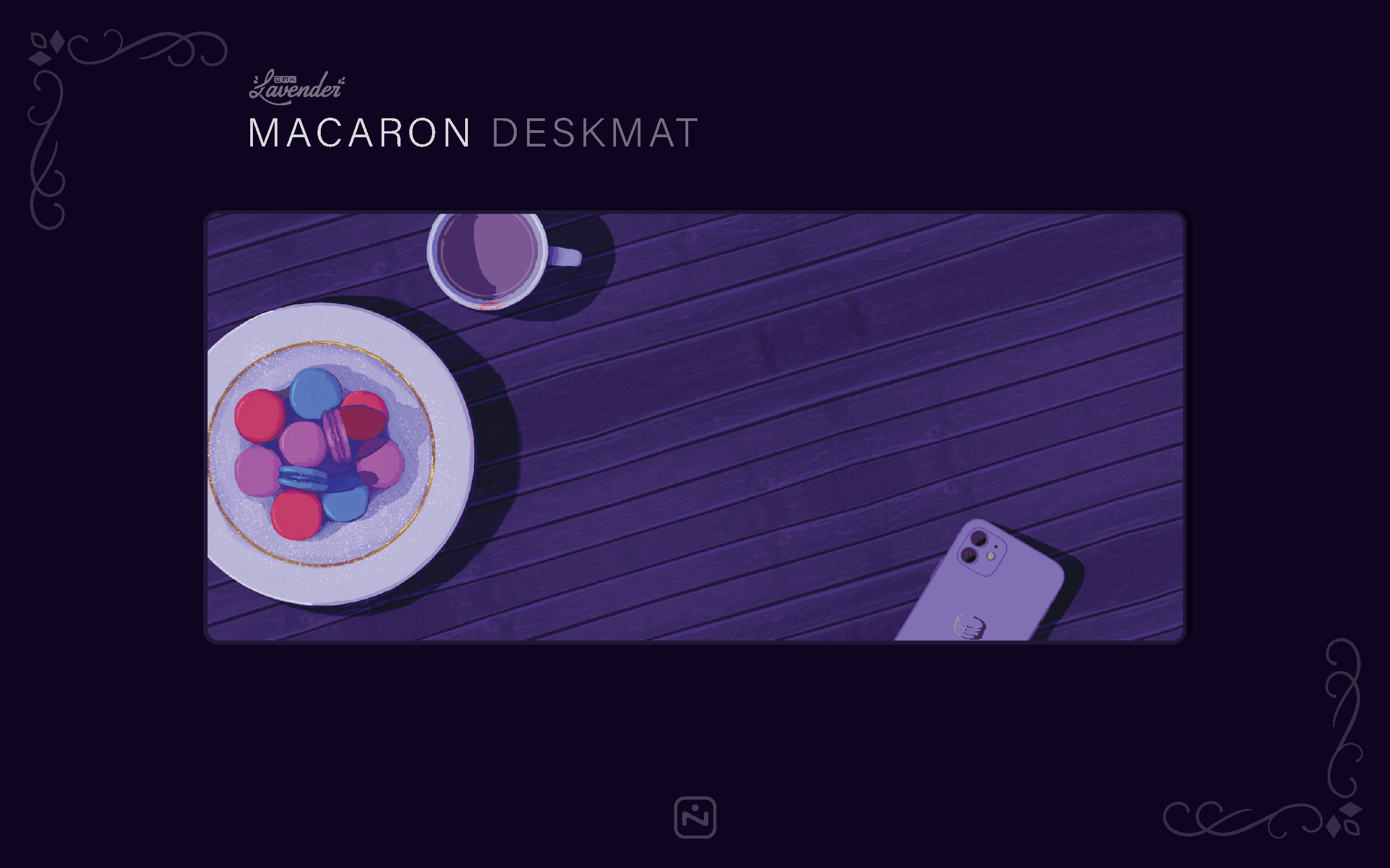 (In Stock) GMK Lavender Deskmats
