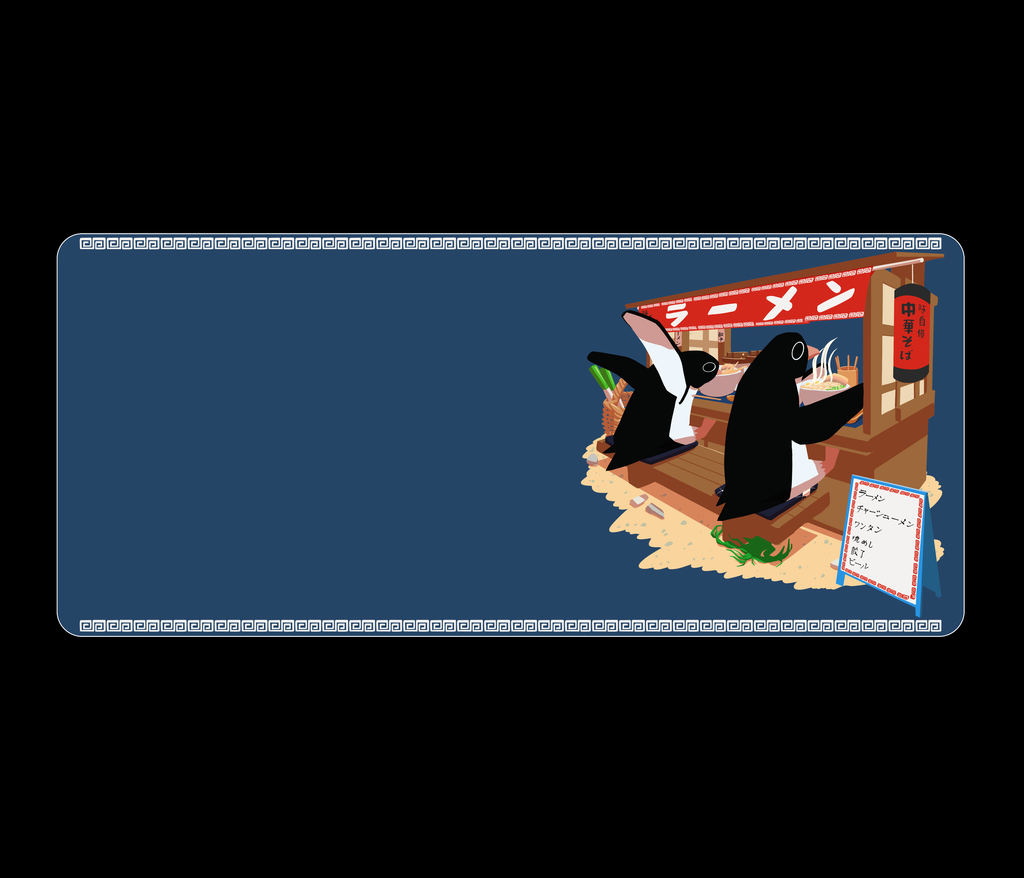 (In Stock) Art_of_Soos x bespoke.keys Penguin Deskmats