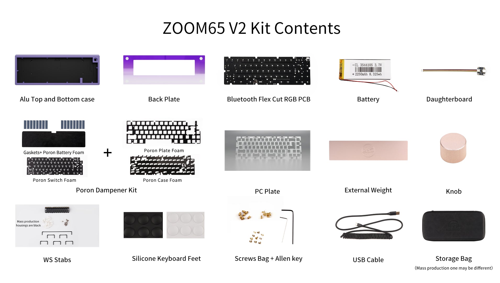 (Group Buy) Zoom65 v2 Keyboard Kit (Standard Weight)